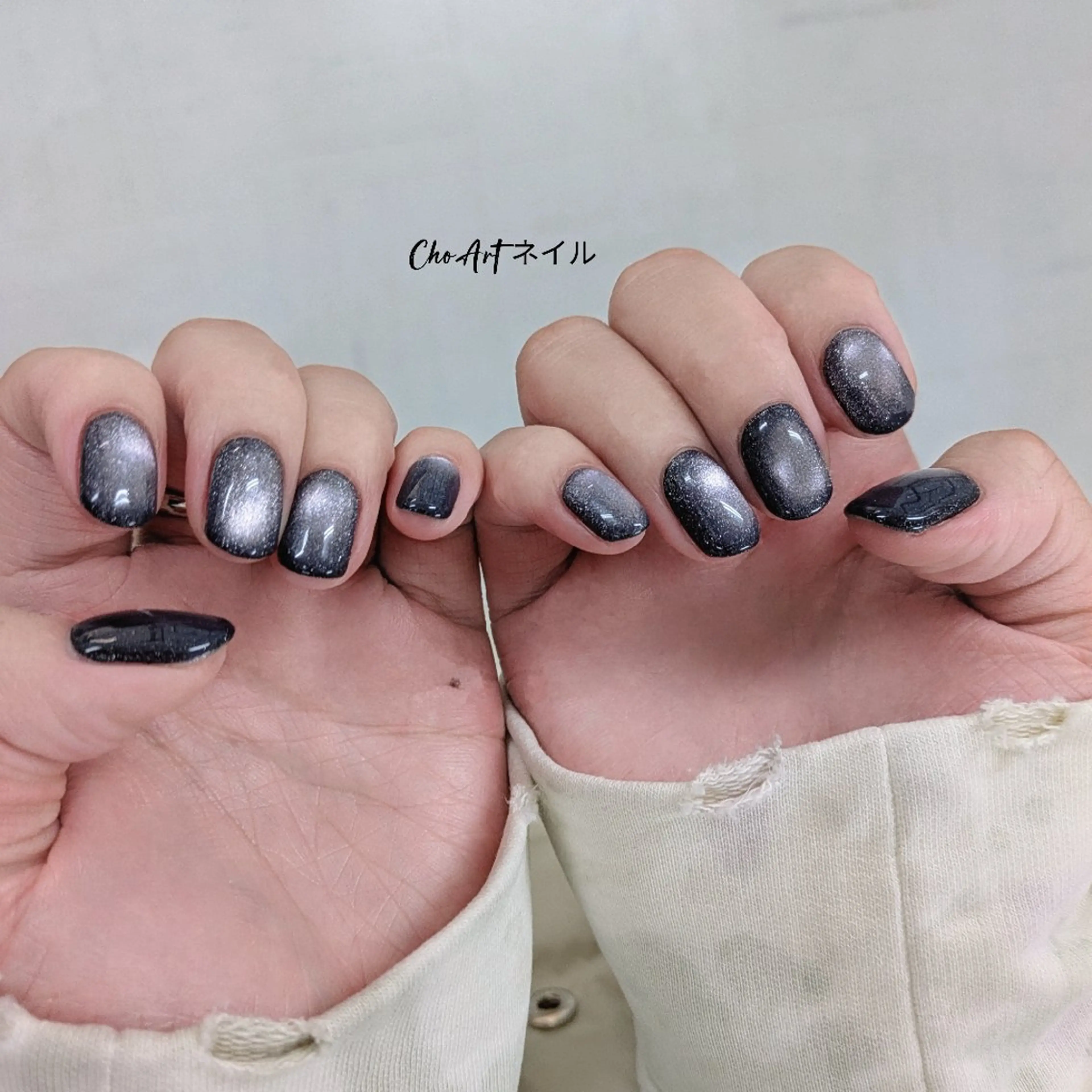 ネイル アートネイル ジェルネイル キラキラネイル ラメ(グリッター) マグネットネイル Cho Artネイル所属・Cho Art ネイルのネイルデザイン