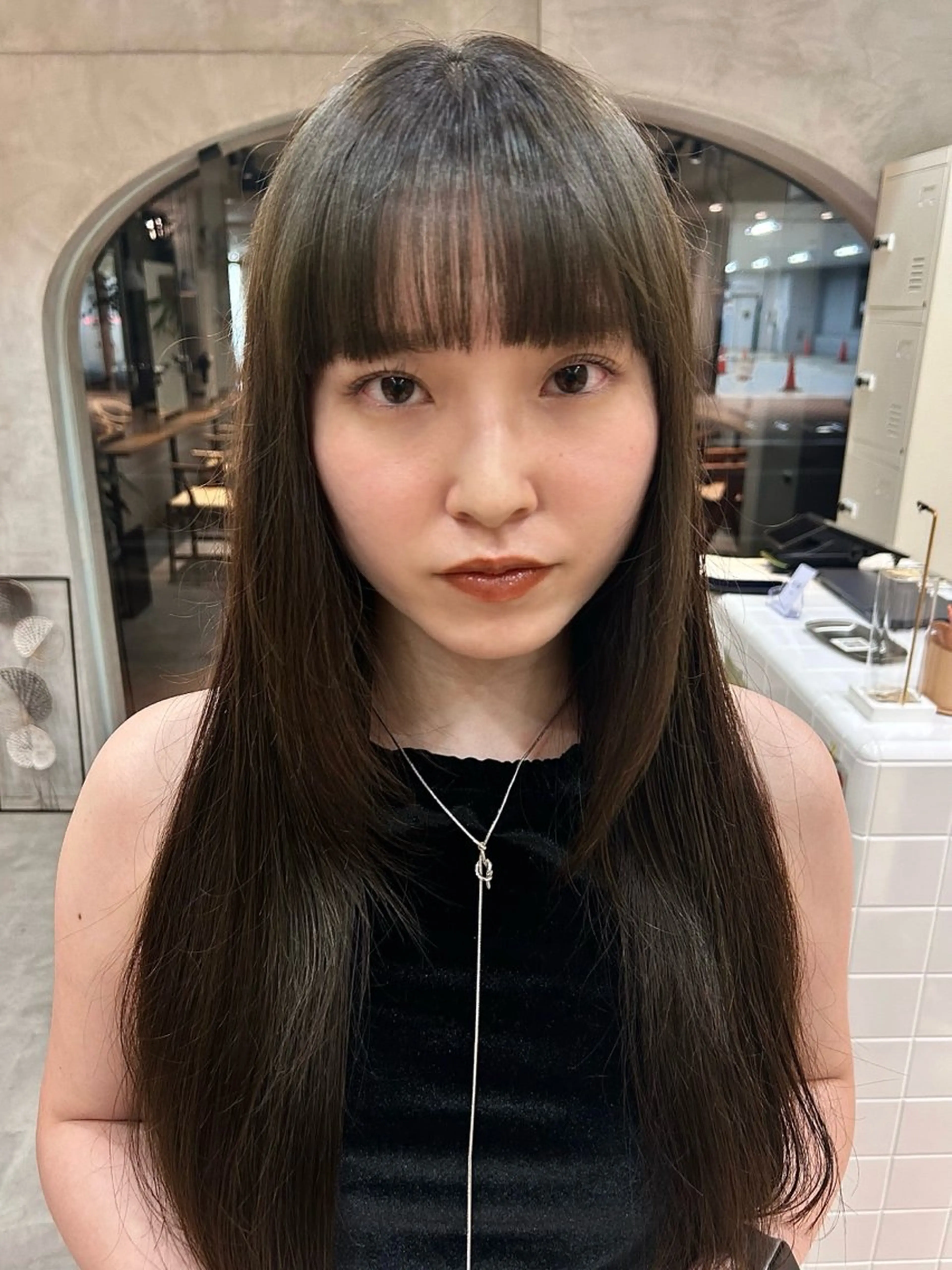 《minimo限定 》前髪カット+ナチュラルカラー+2step トリートメントの写真