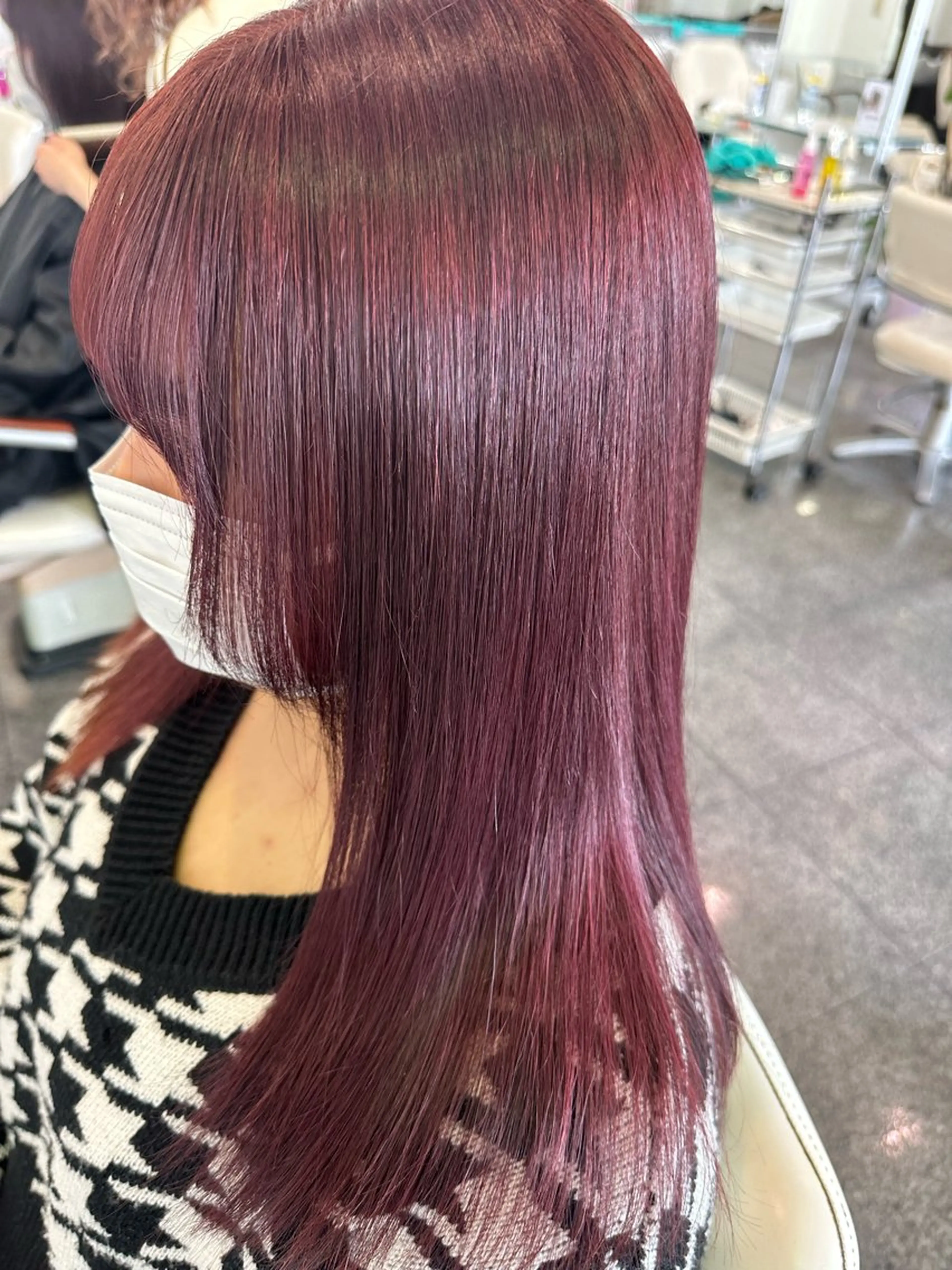 カラー ブリーチ ダブルカラー ブリーチなしカラー 町田 里奈のヘアスタイル