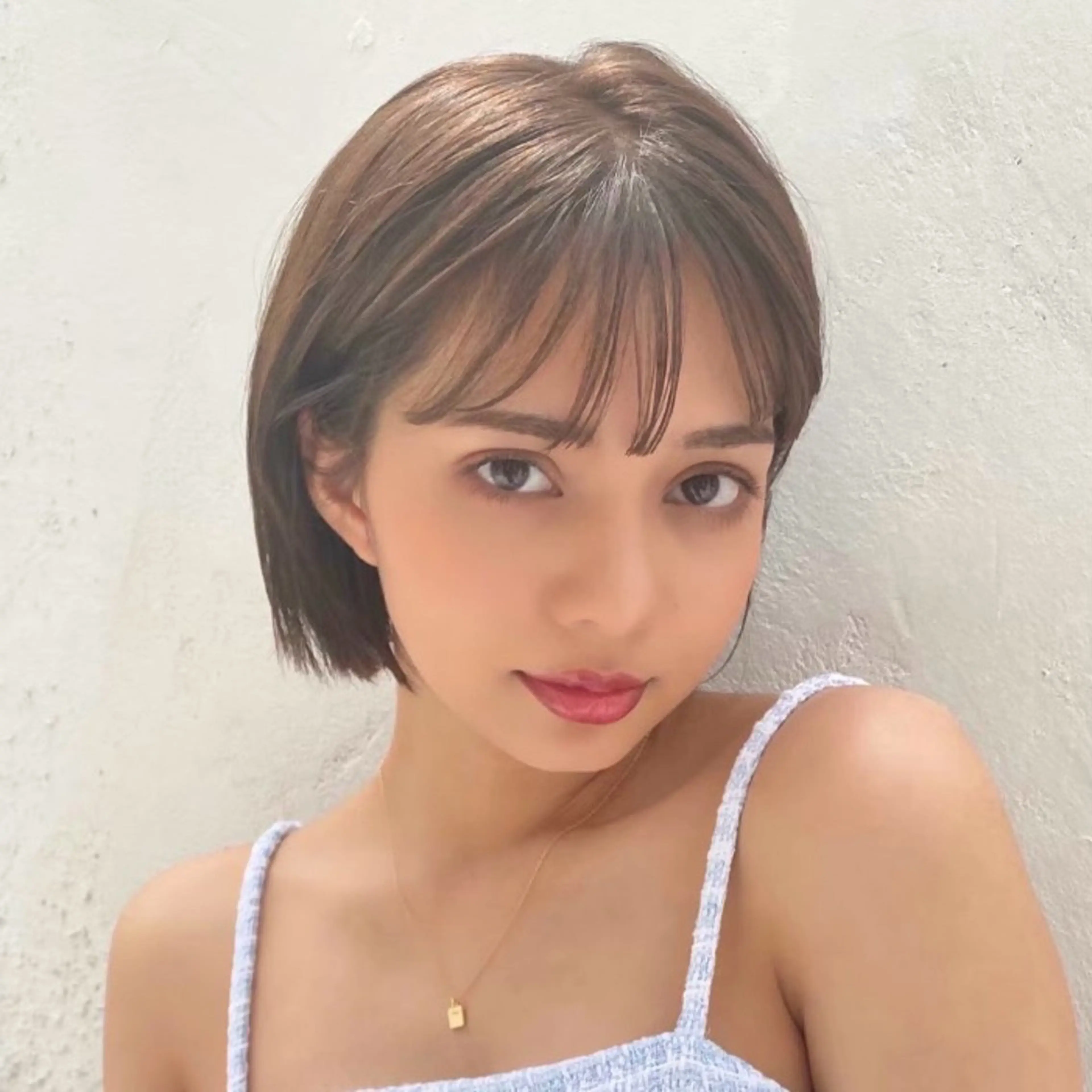 ミディアム 銀座🇰🇷韓国ボブ 🧡巻ける縮毛/せんのヘアスタイル