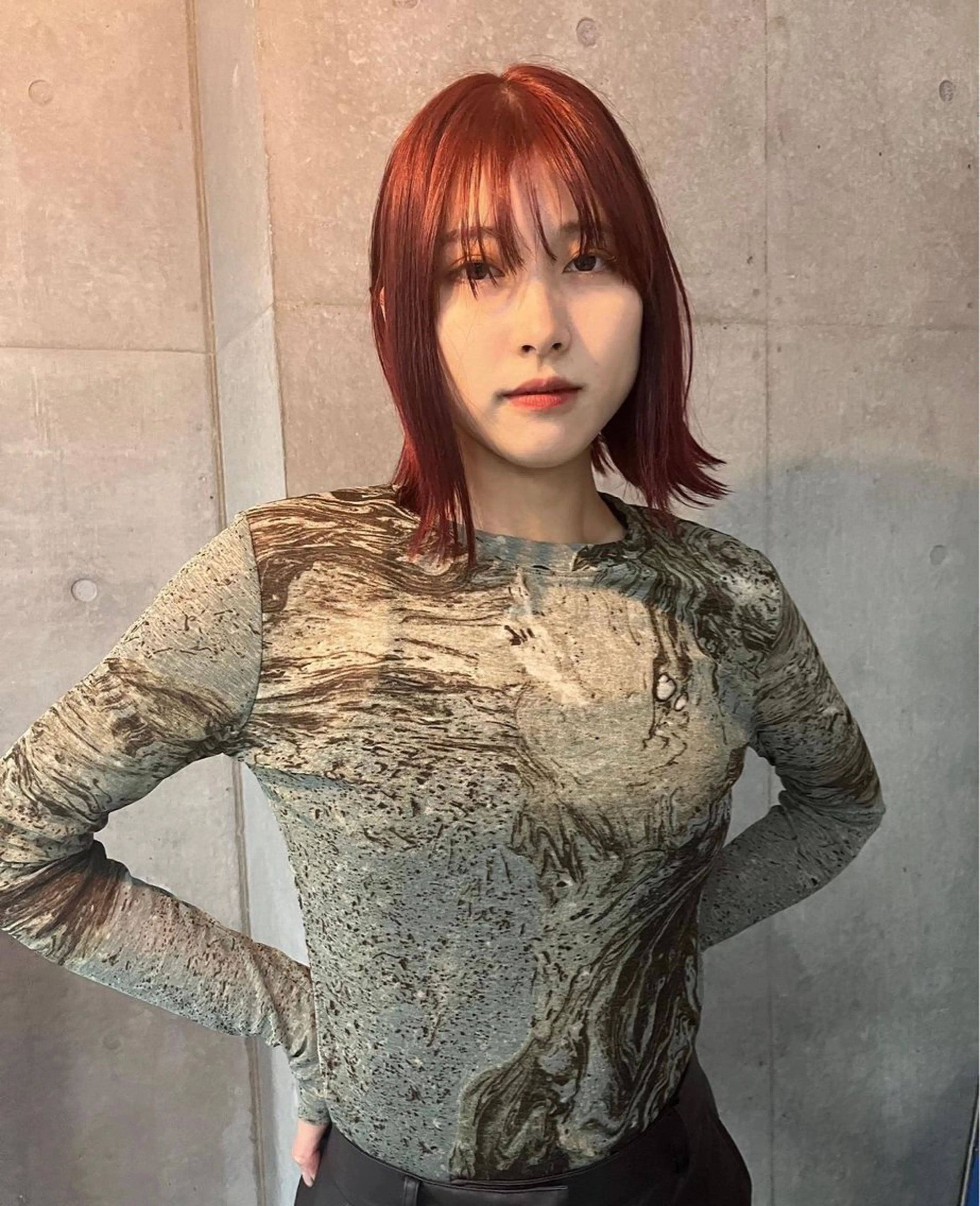 ミディアム カラー ブリーチ ヘアカラー レイヤーカット/ハイ トーンカラー/きらのヘアスタイル