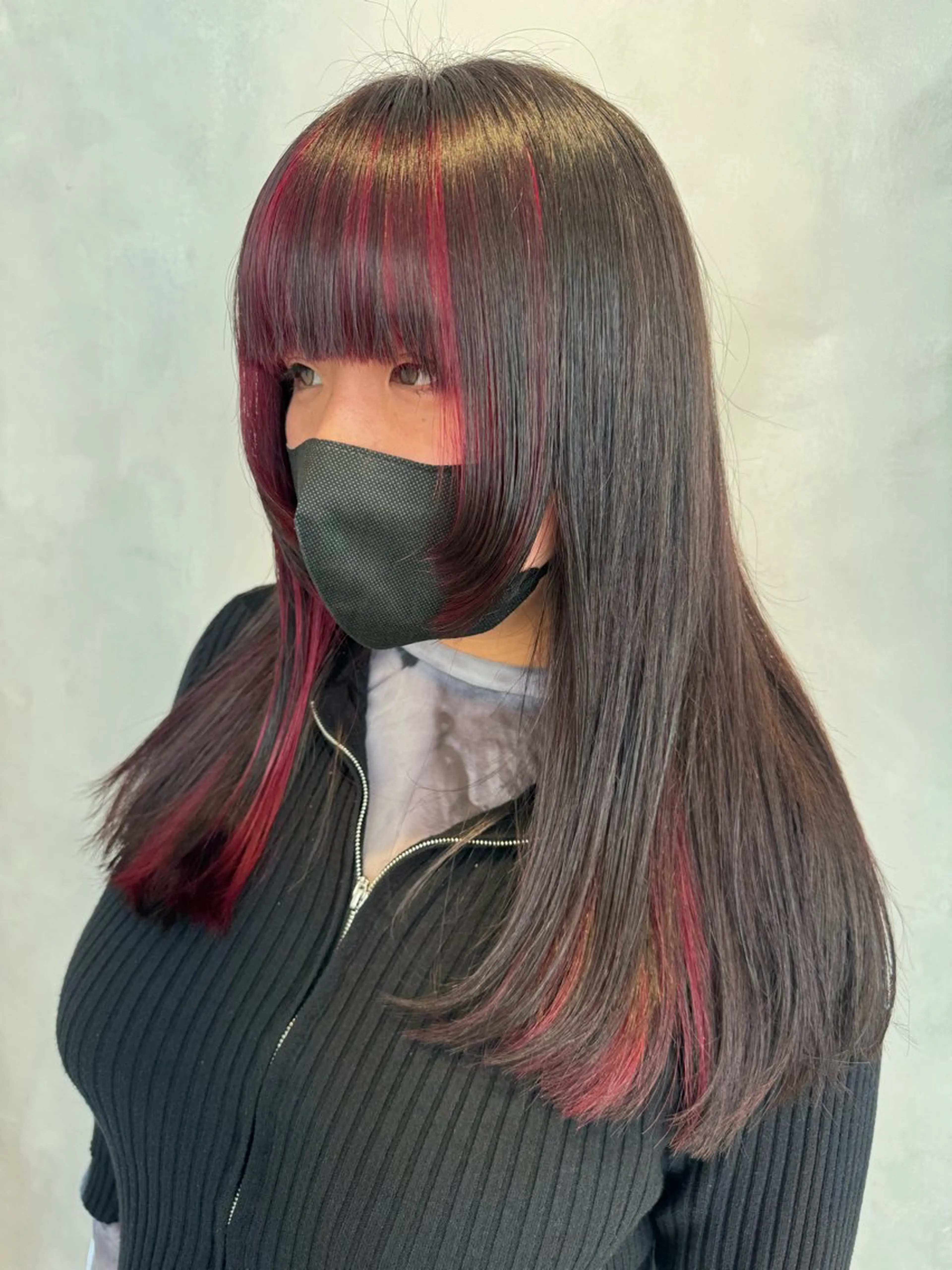 ロング カラー ミストバング  フェイスフレーミング トリートメント カット ヘアカラー トリートメント 透明感カラー✨艶髪 制作🌱山根あゆみのヘアスタイル