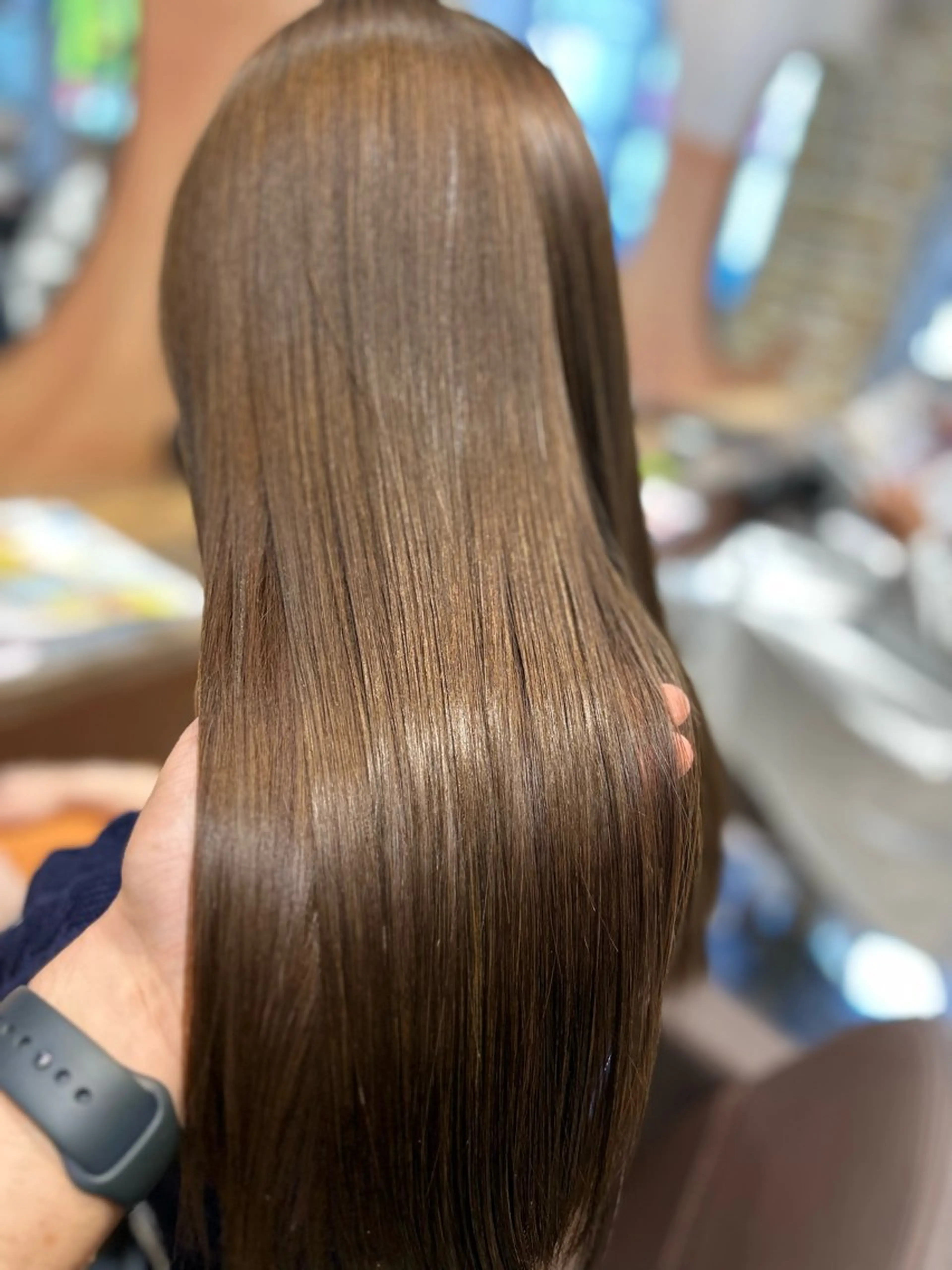 ロング ボブ ハイライト 髪質改善 レイヤーカット 髪質改善×艶髪　斉藤 勝のヘアスタイル