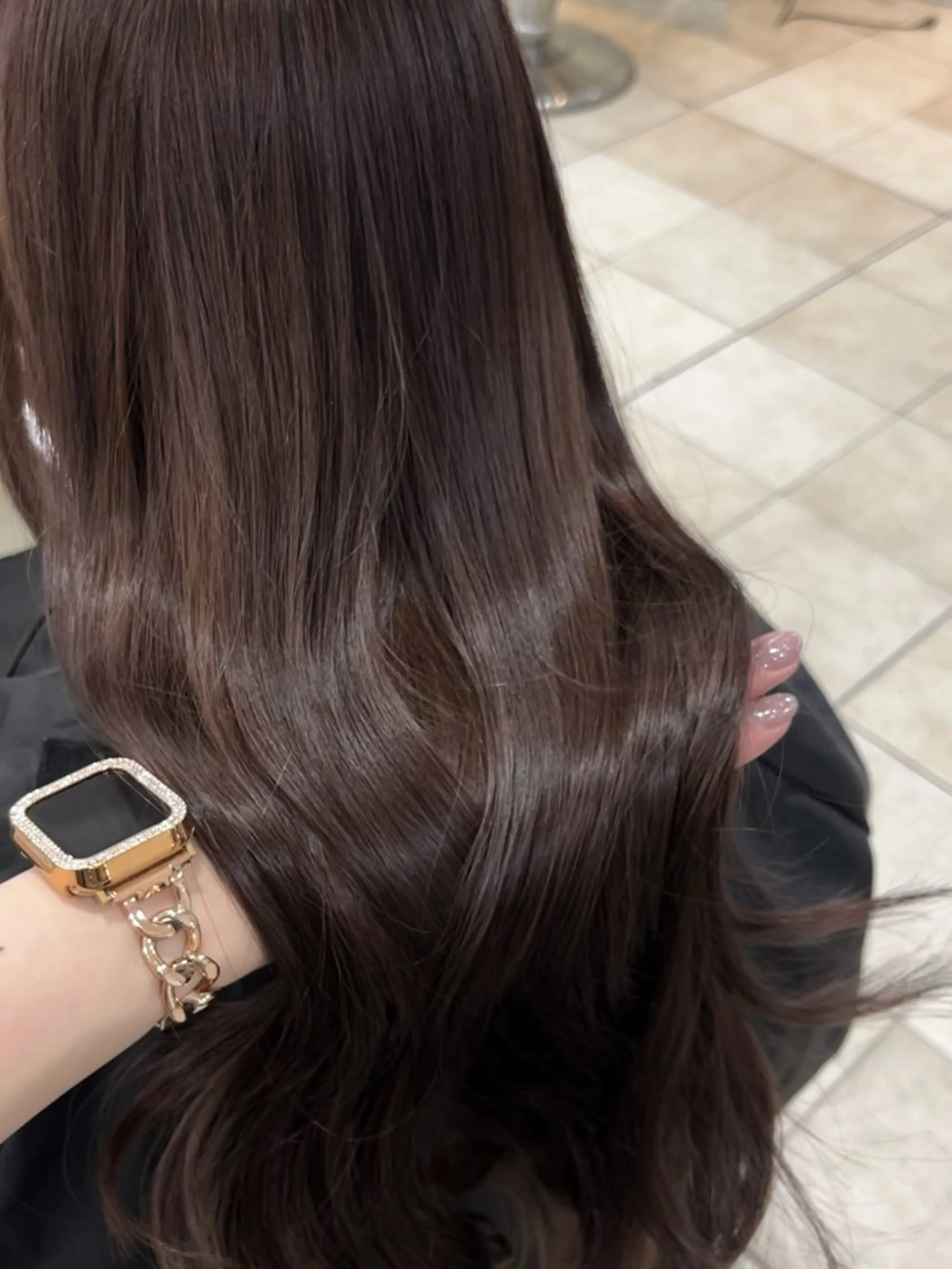 ロング チョコレートブラウン トリートメント 韓国盛れヘア🩶/ 池袋𝐑𝐢𝐧𝐚のヘアスタイル