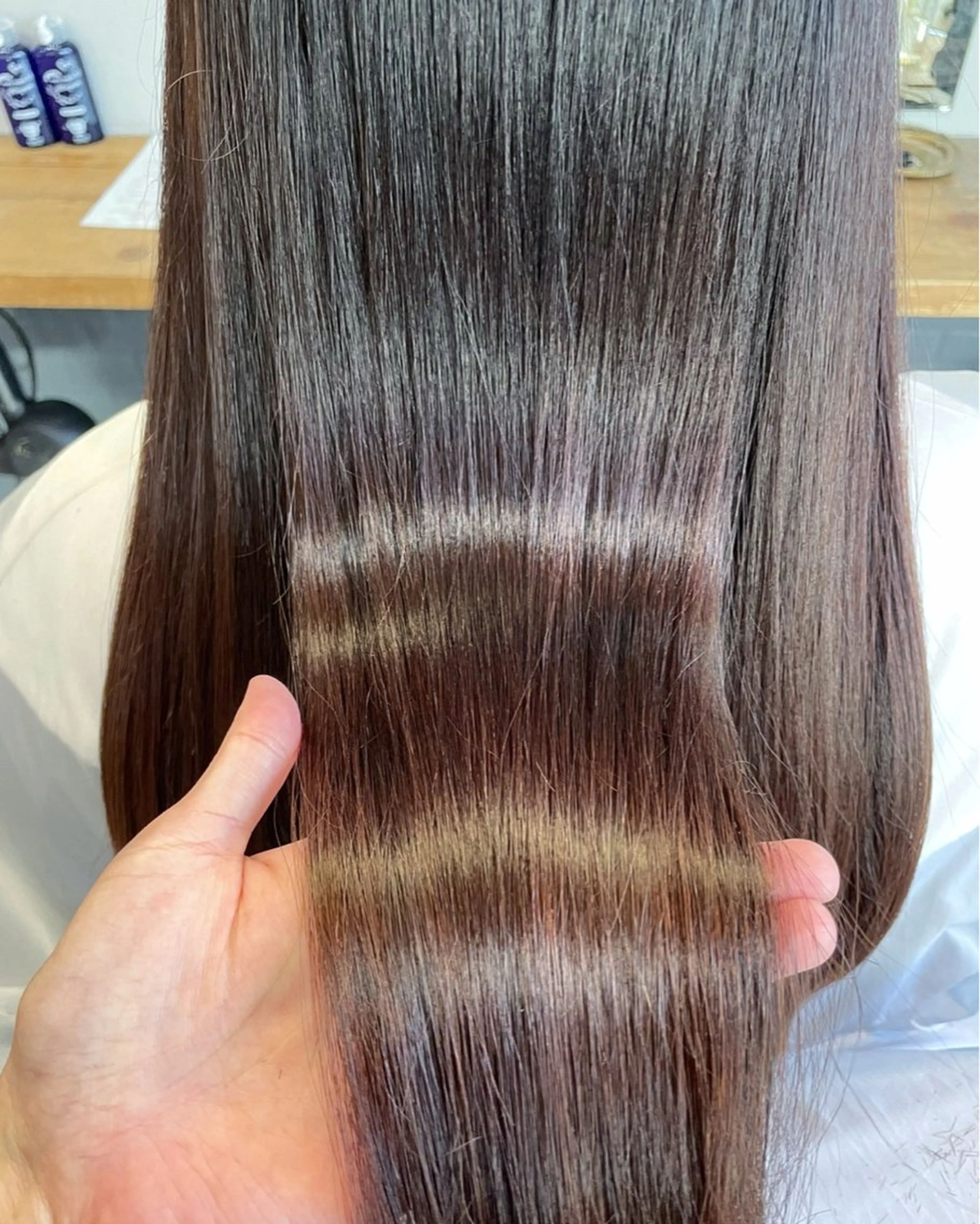 ロング 縮毛矯正 ウシロダ メグミのヘアスタイル