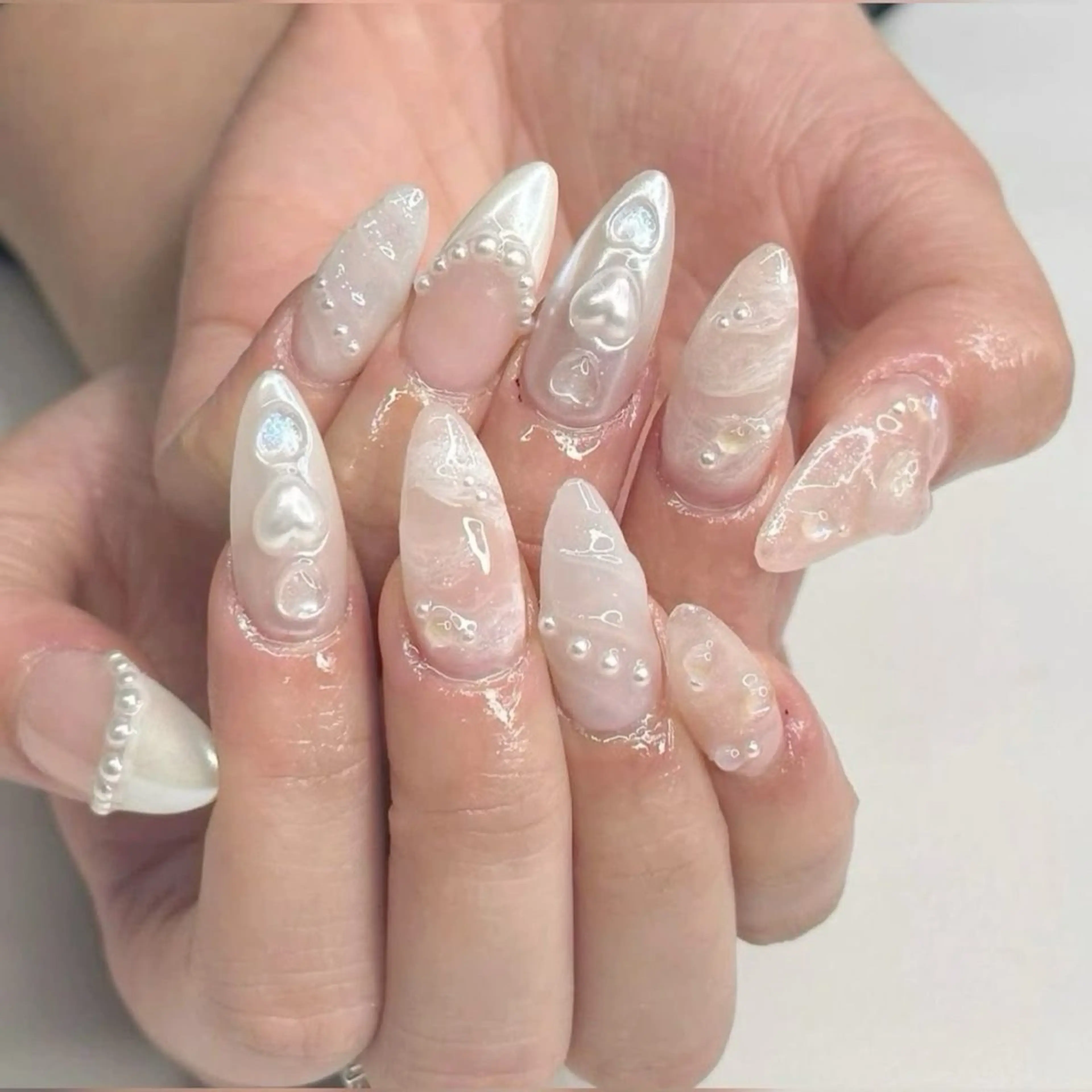 ネイル アートネイル フレンチネイル ジェルネイル 韓国ネイル 持ち込み ハンドネイル ハンドケア ボニー Coco nailのネイルデザイン