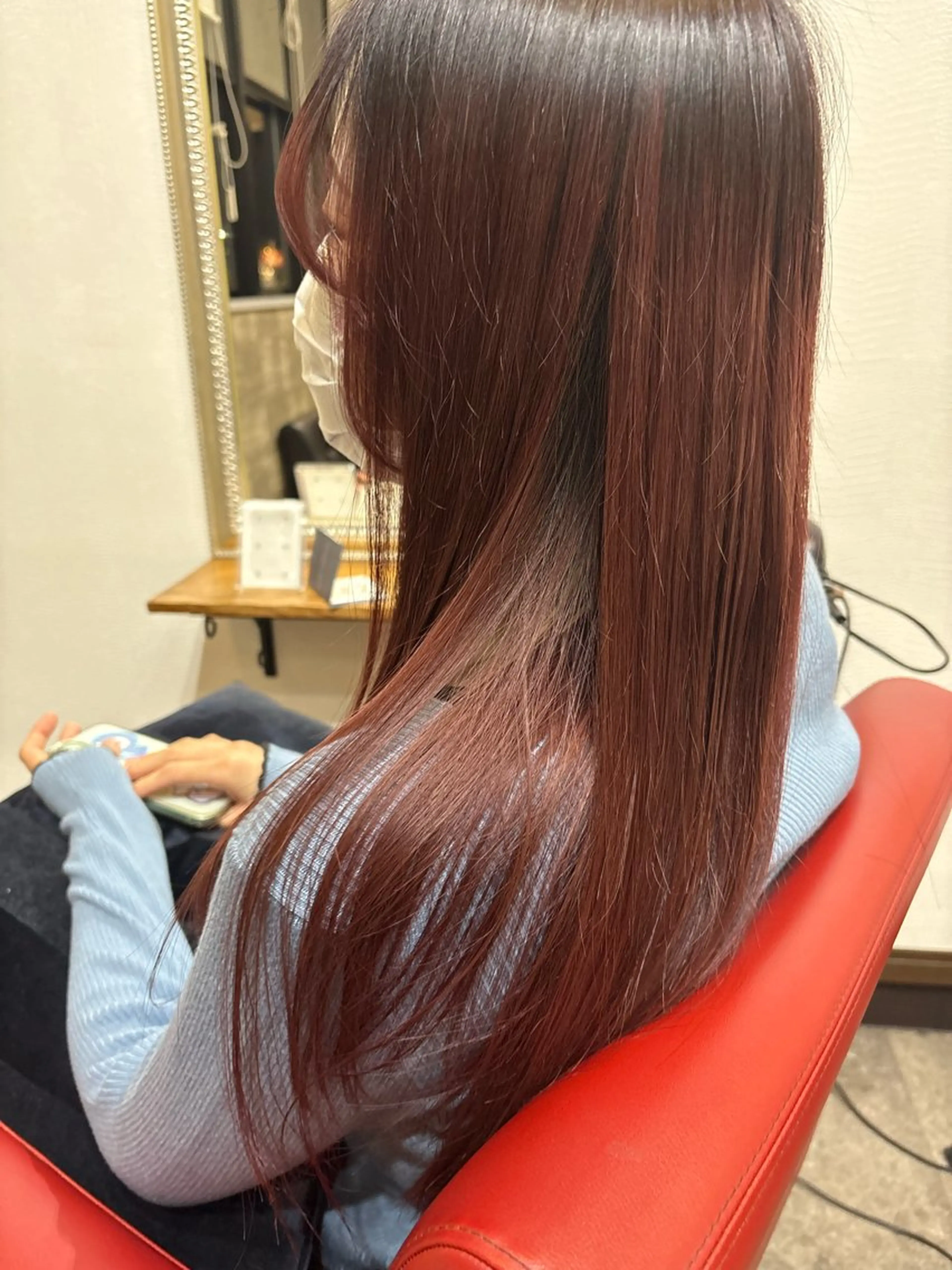 ロング カラー ブリーチ ブリーチなしカラー ピンクカラー Hus所属・【Hus】 YUI🌟のヘアスタイル