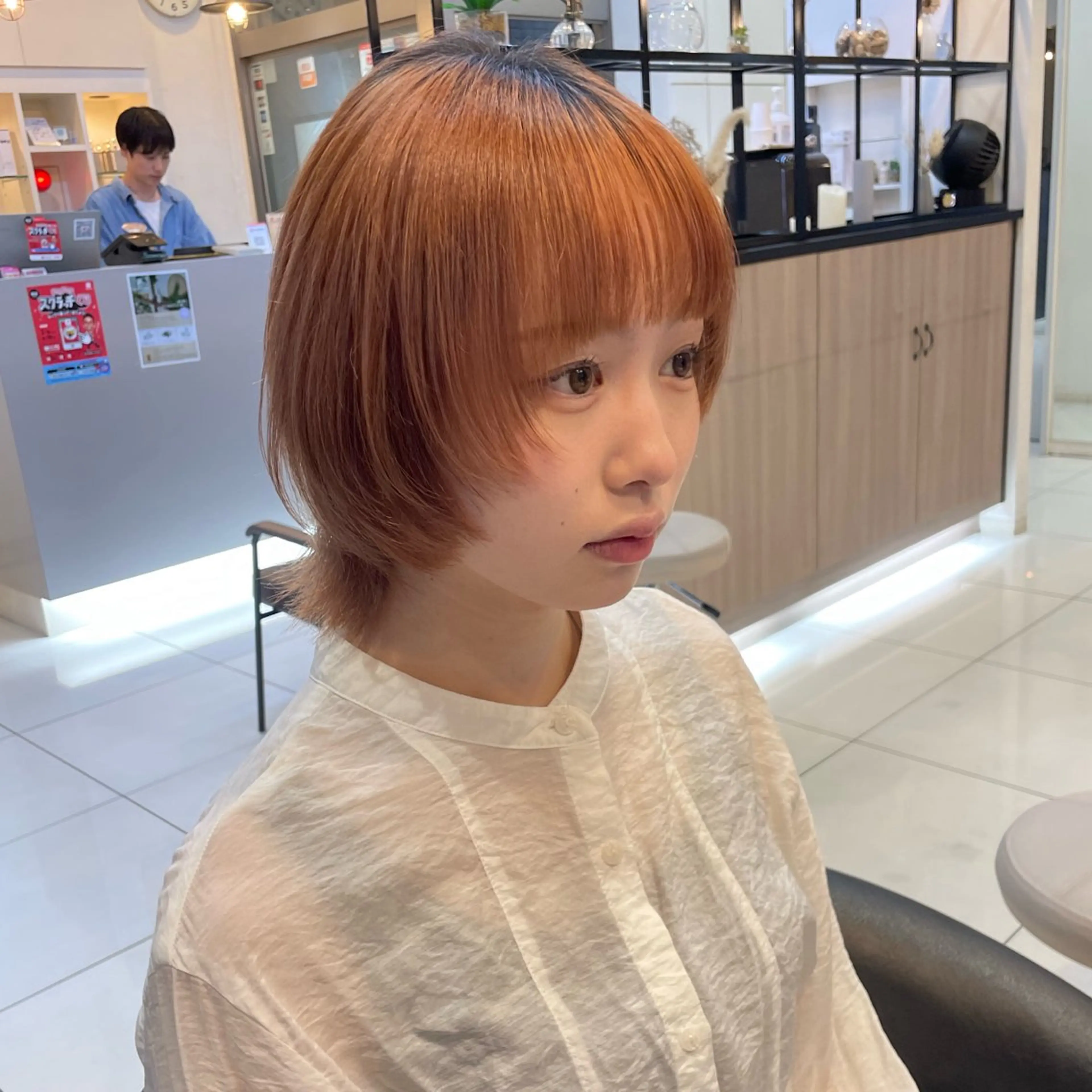 ショート カット mao♡ベージュ/ 顔周りカットのヘアスタイル