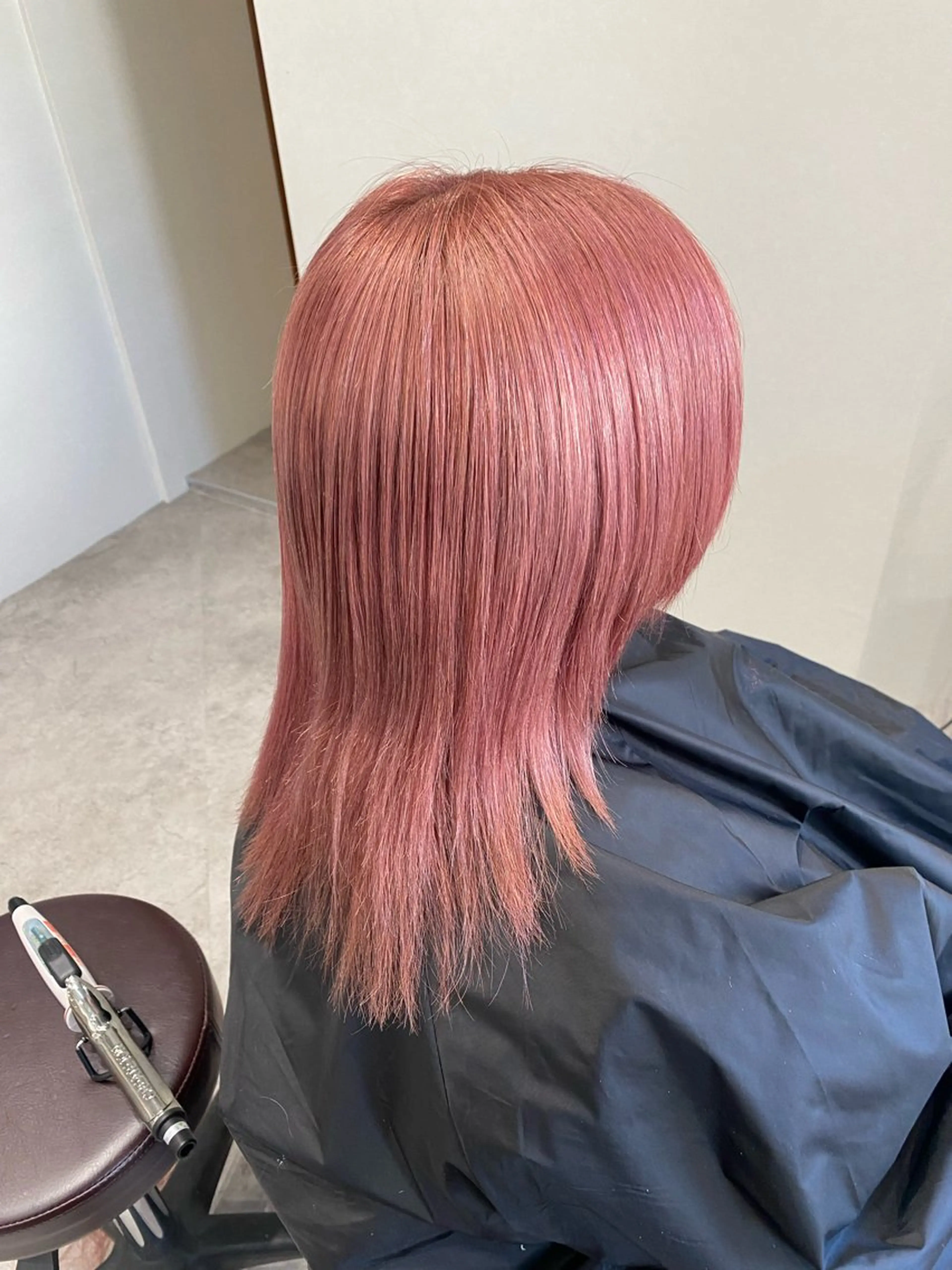 ミディアム カラー ヘアアレンジ ブリーチ ピンクカラー ヘアカラー ボブ /ニュアンス/ satomi🧸💖のヘアスタイル