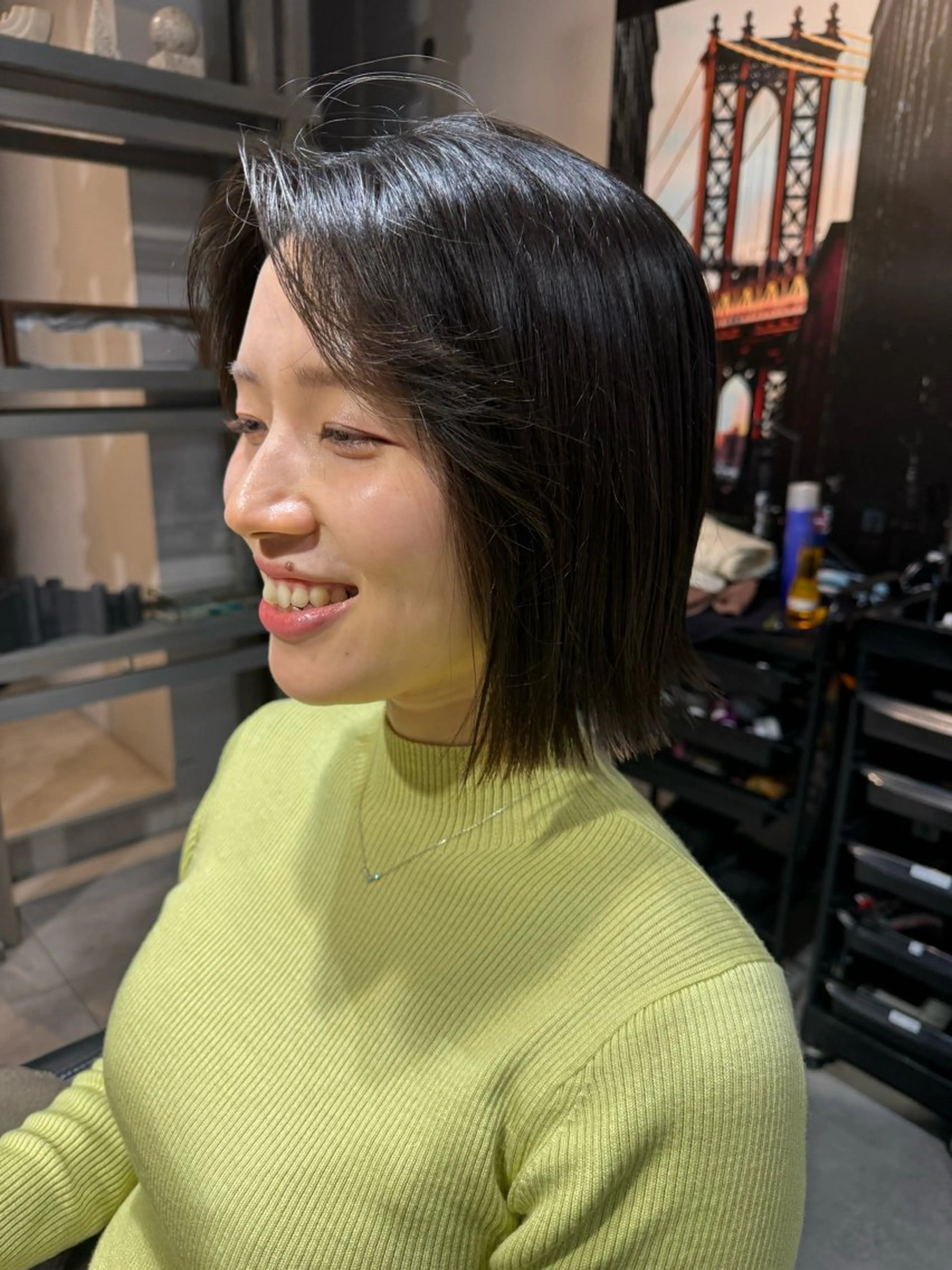ショート 切りっぱなしボブ ボブ カット Dxxxx III所属・オシャレ女性目線の 大人メンズ❁⃘*.ﾟのヘアスタイル