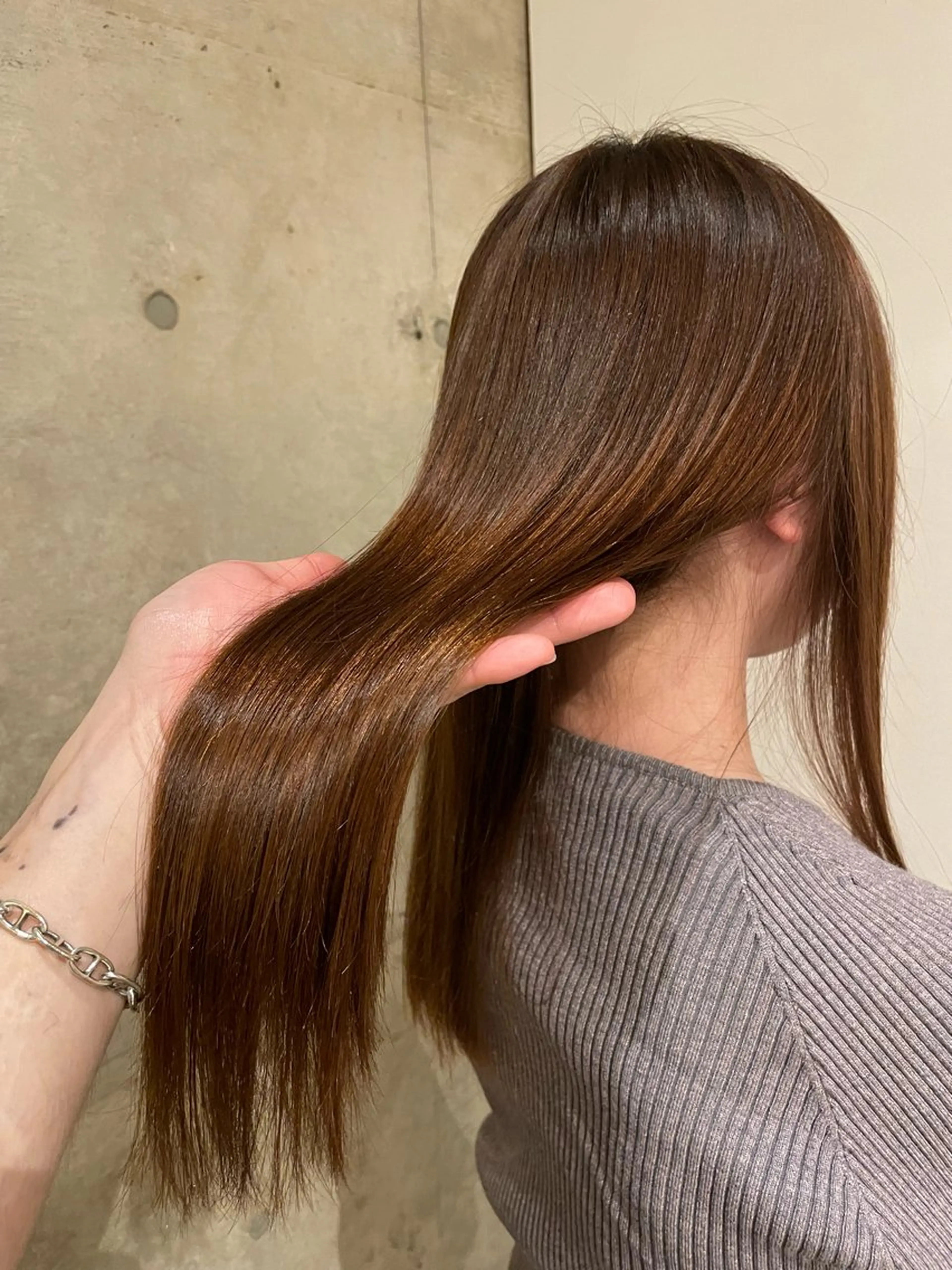 セミロング 髪質改善 酸性ストレート Luxe表参道 髪質改善　奈良のヘアスタイル