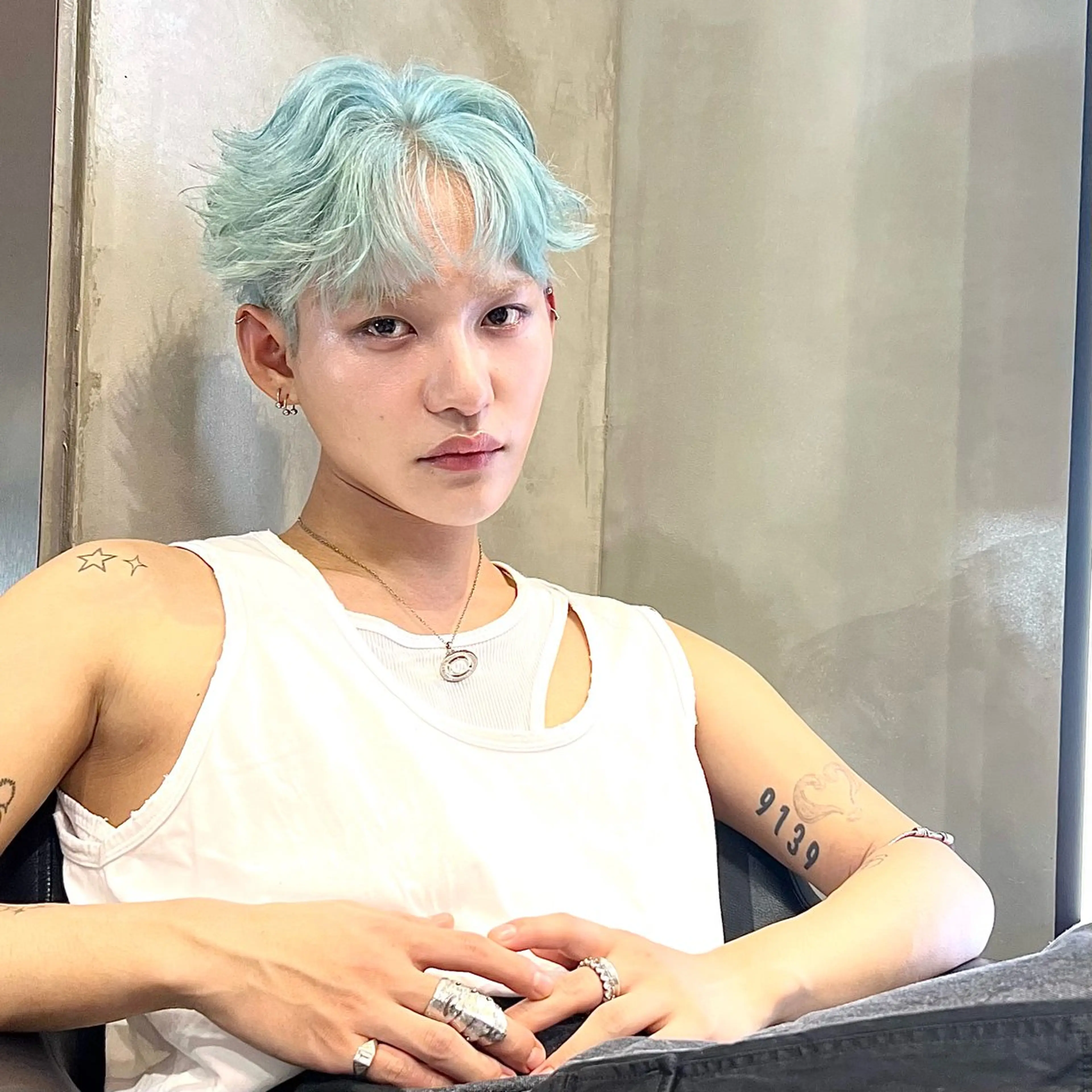 ショート カラー メンズ 岡田大志🇰🇷 中/韓メンズヘアのヘアスタイル