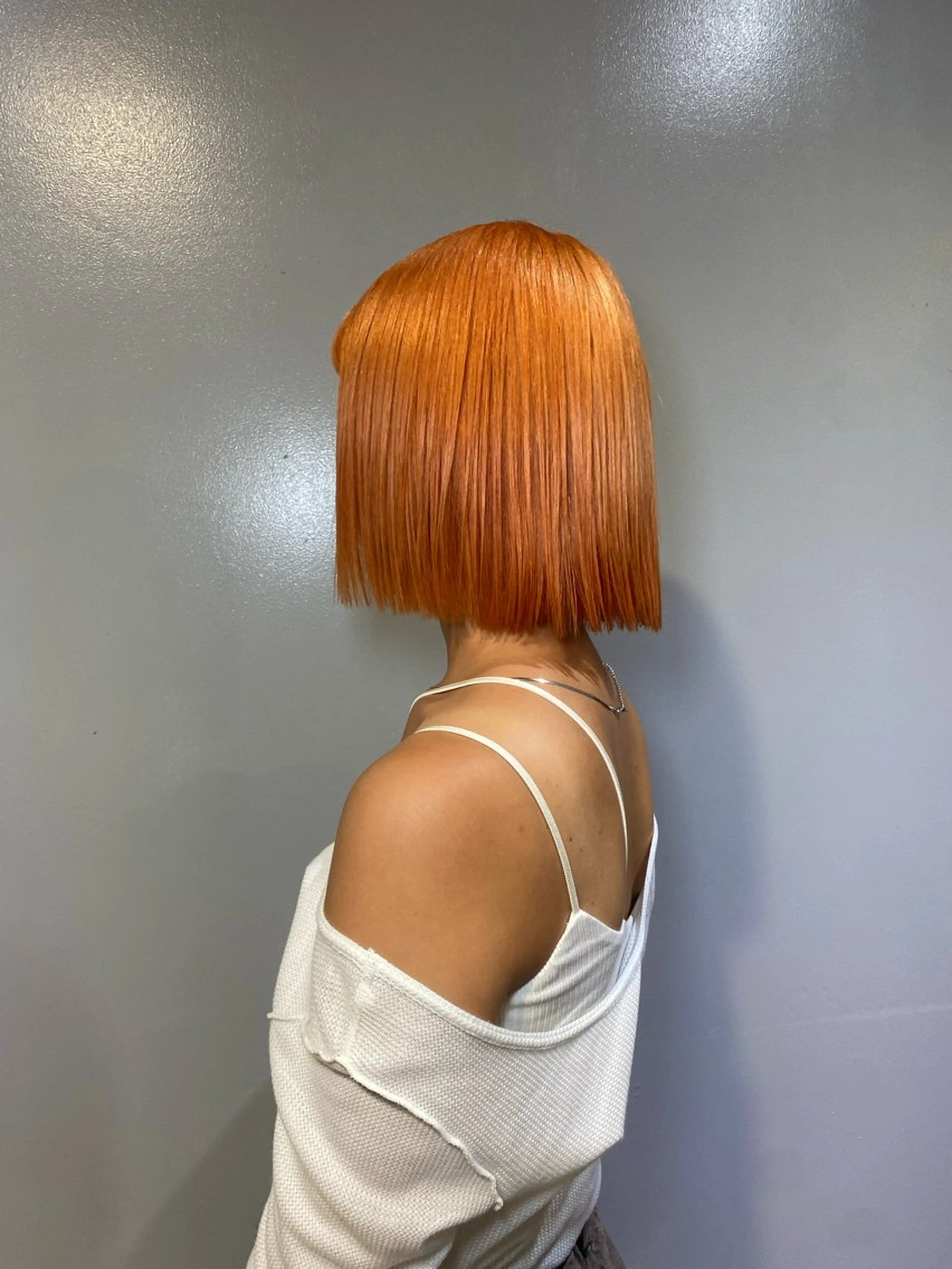 ミディアム カラー オレンジ ヘアカラー HAIR SALON M Fe's 池袋所属・メンズカット/パーマ 艶カラーTAIGA︎のヘアスタイル