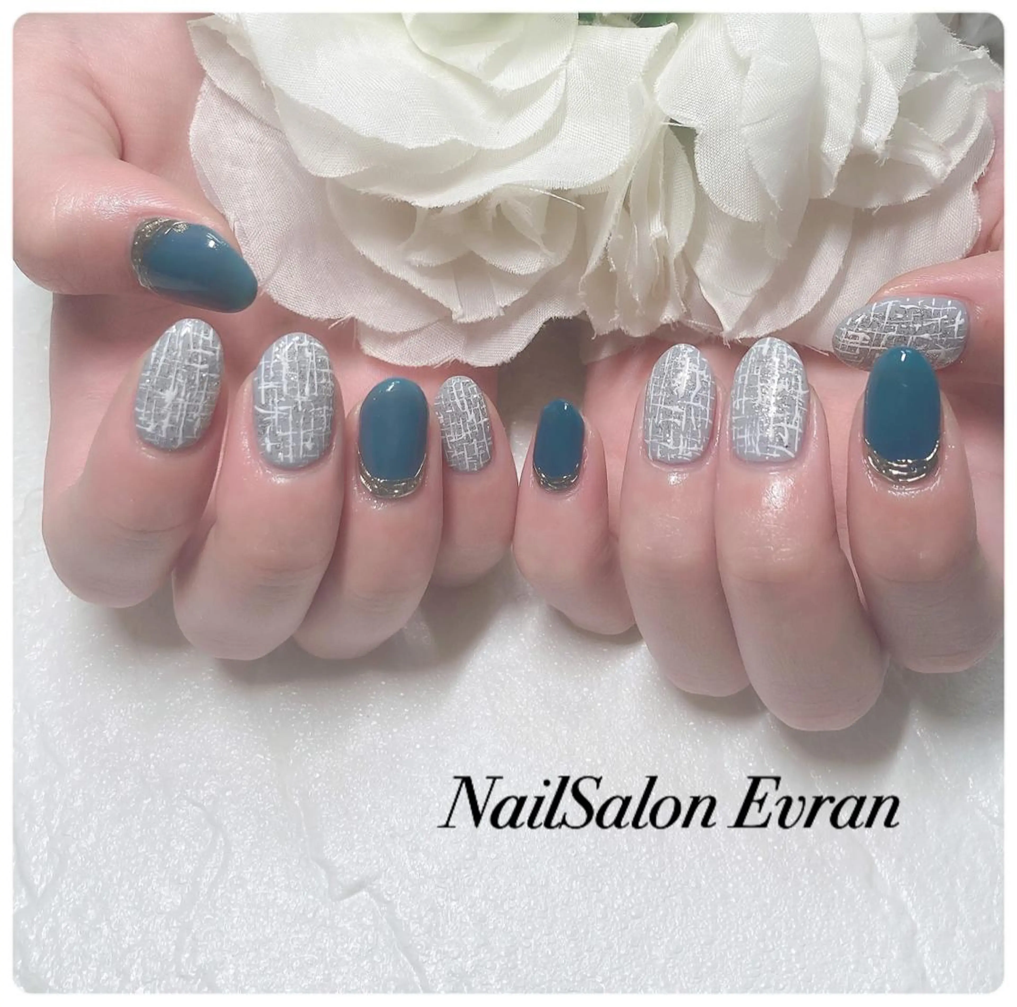 ネイル ツイードネイル Nail salon Evranのネイルデザイン