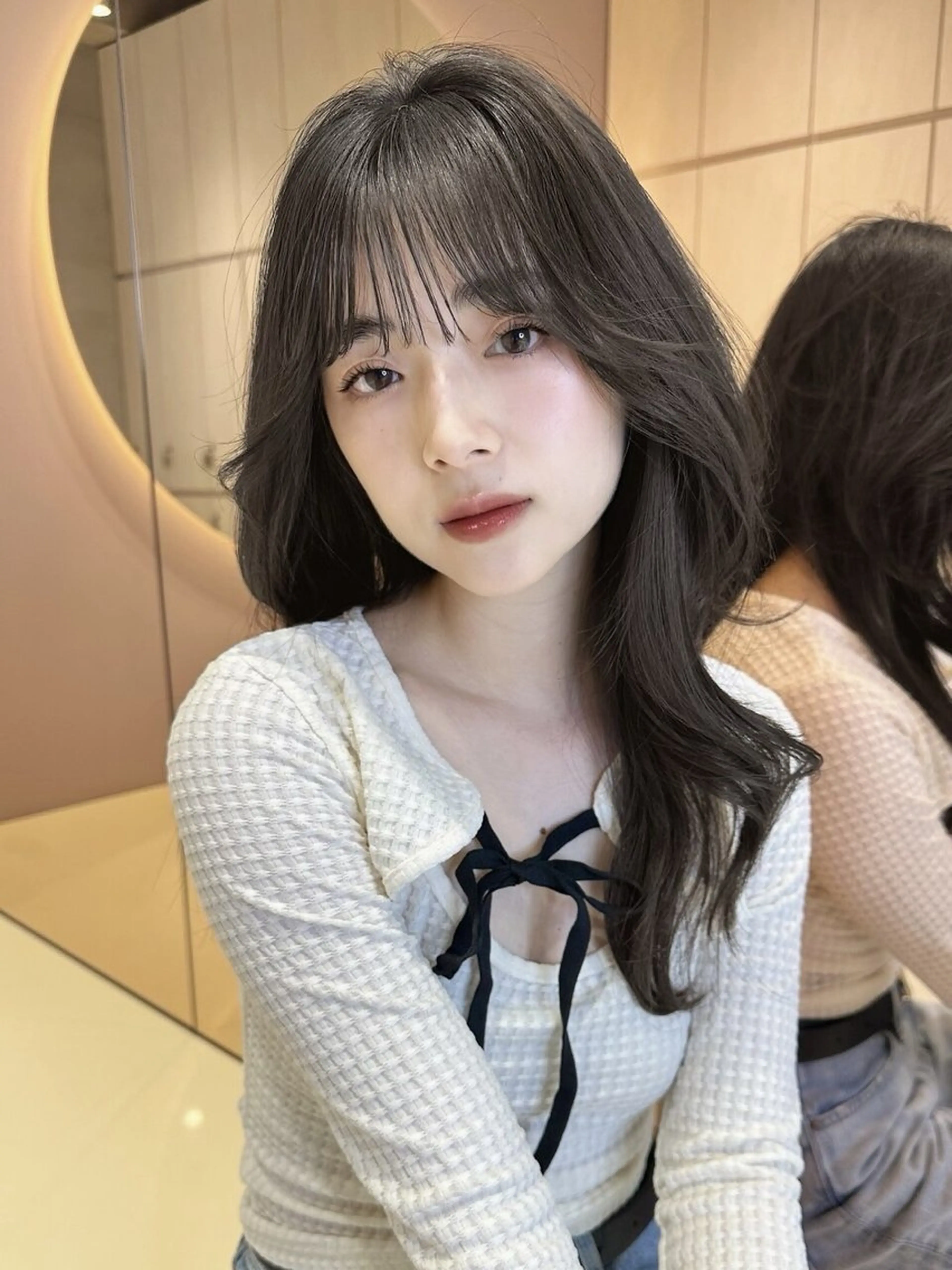 ロング カラー 韓国風ヘア トリートメント カット ヘアカラー トリートメント 大宮韓国風レイヤー 吉田こうすけのヘアスタイル
