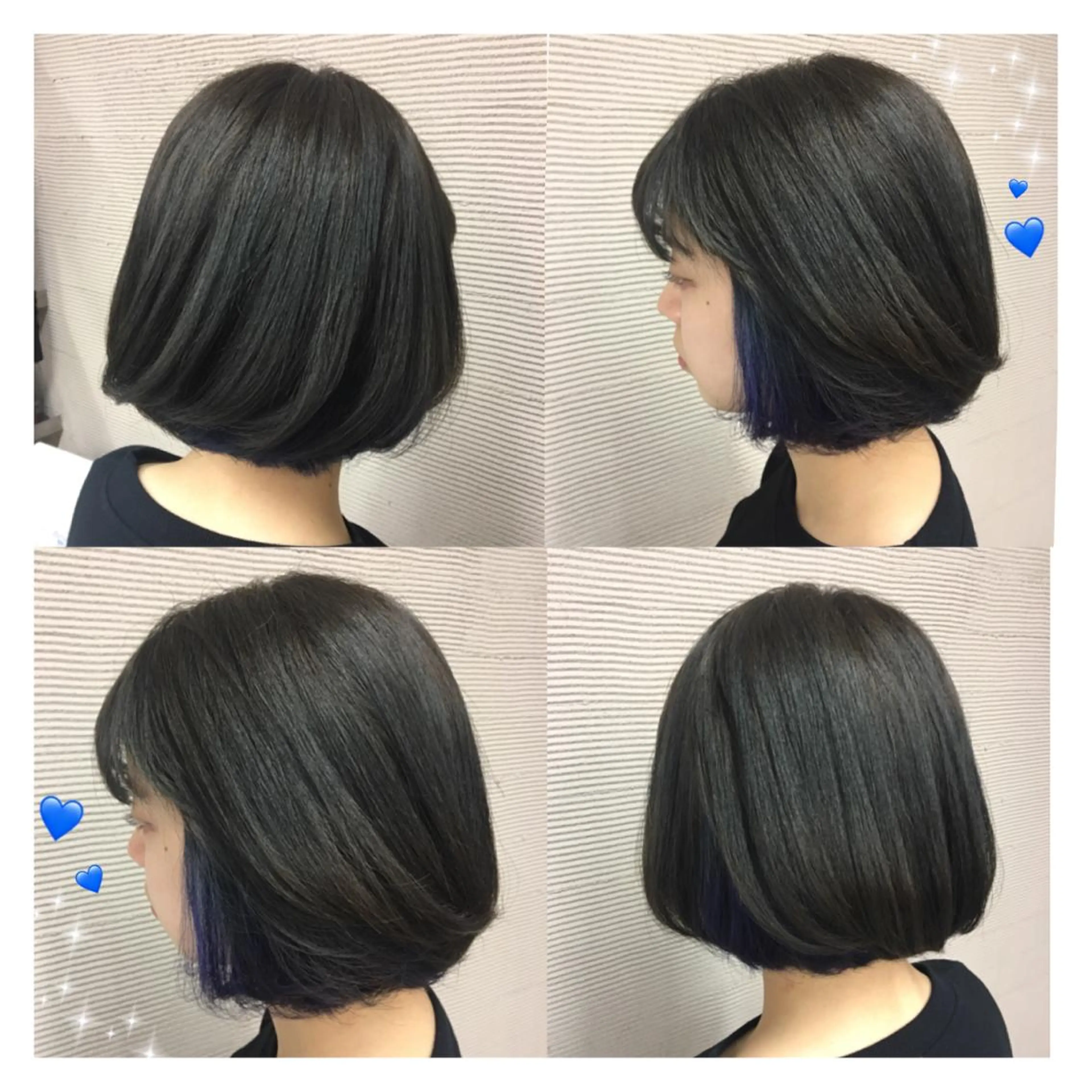 ショート カラー ブルーカラー イルミナカラー インナーカラー タンバルモリ 韓国ヘア得意❤︎森澤 悠佳のヘアスタイル