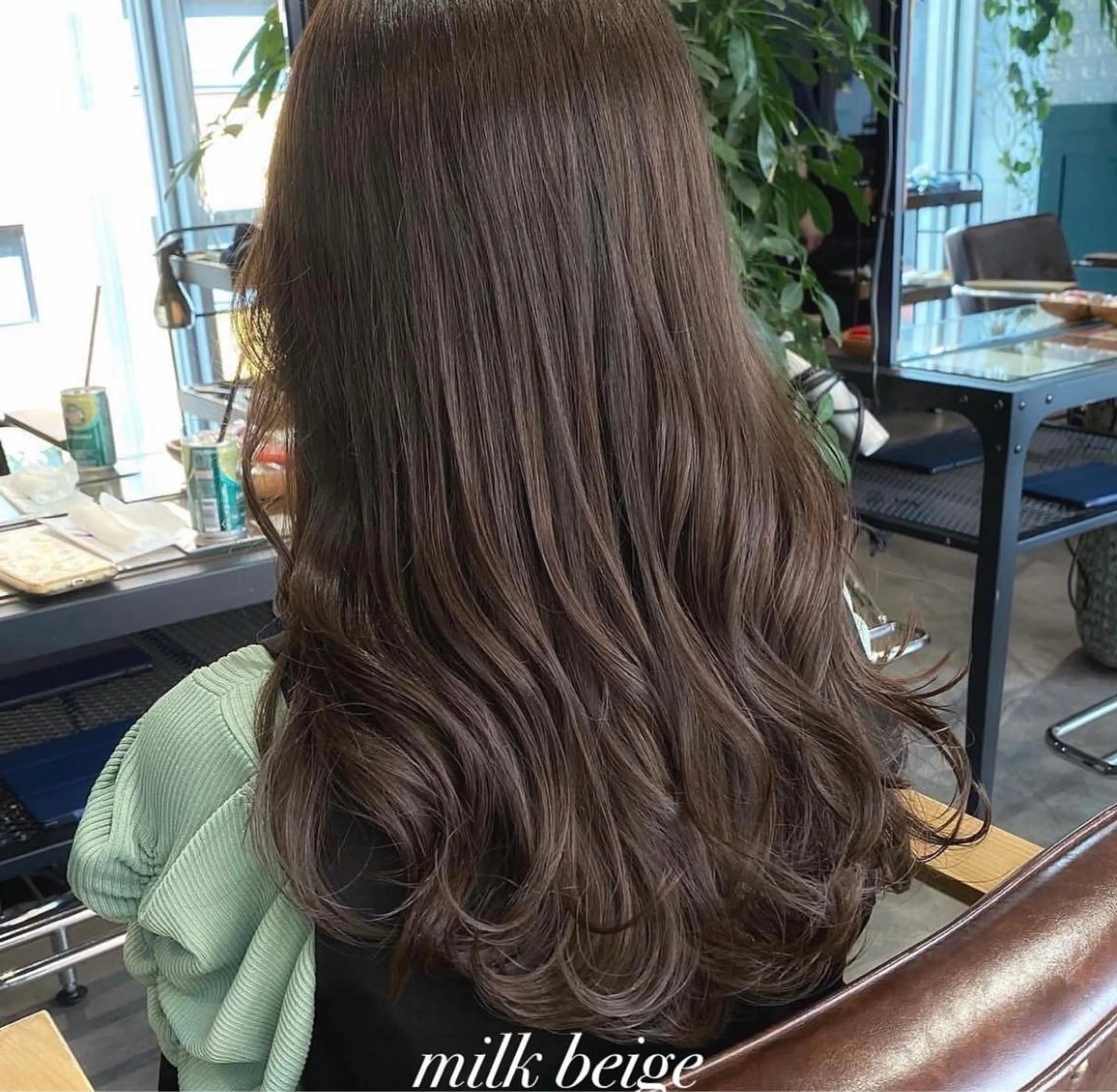 ロング カラー グレージュ ヘアカラー ❤️‍🔥波巻きパー マ❤️‍🔥/大須賀のヘアスタイル