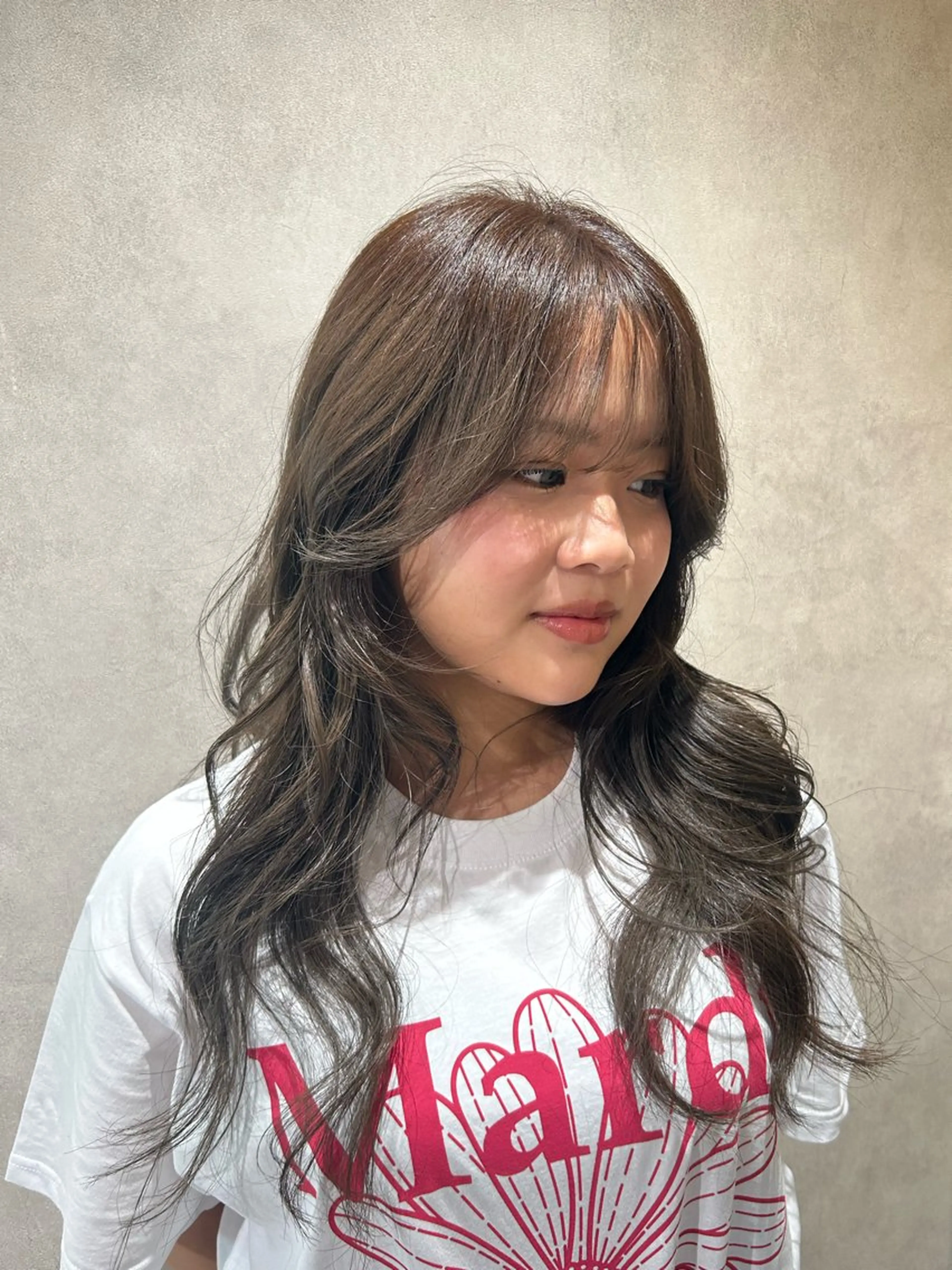 ロング カット ヘアカラー トリートメント ayano🍒暖色 カラー/カーリーヘアのヘアスタイル