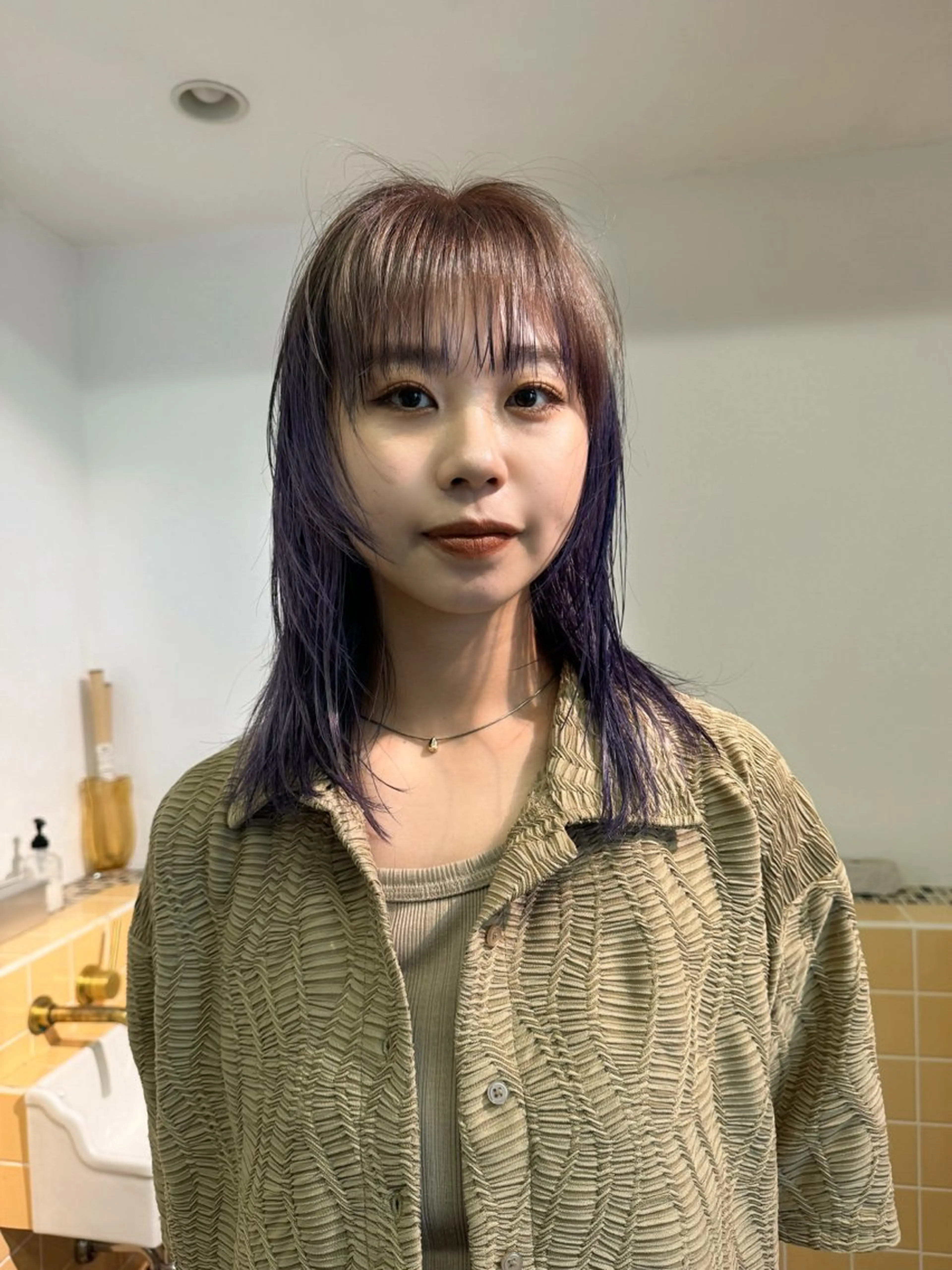 ミディアム ヘアカラー ルース立川所属・udaハイトーン /ボブ/レイヤーのヘアスタイル