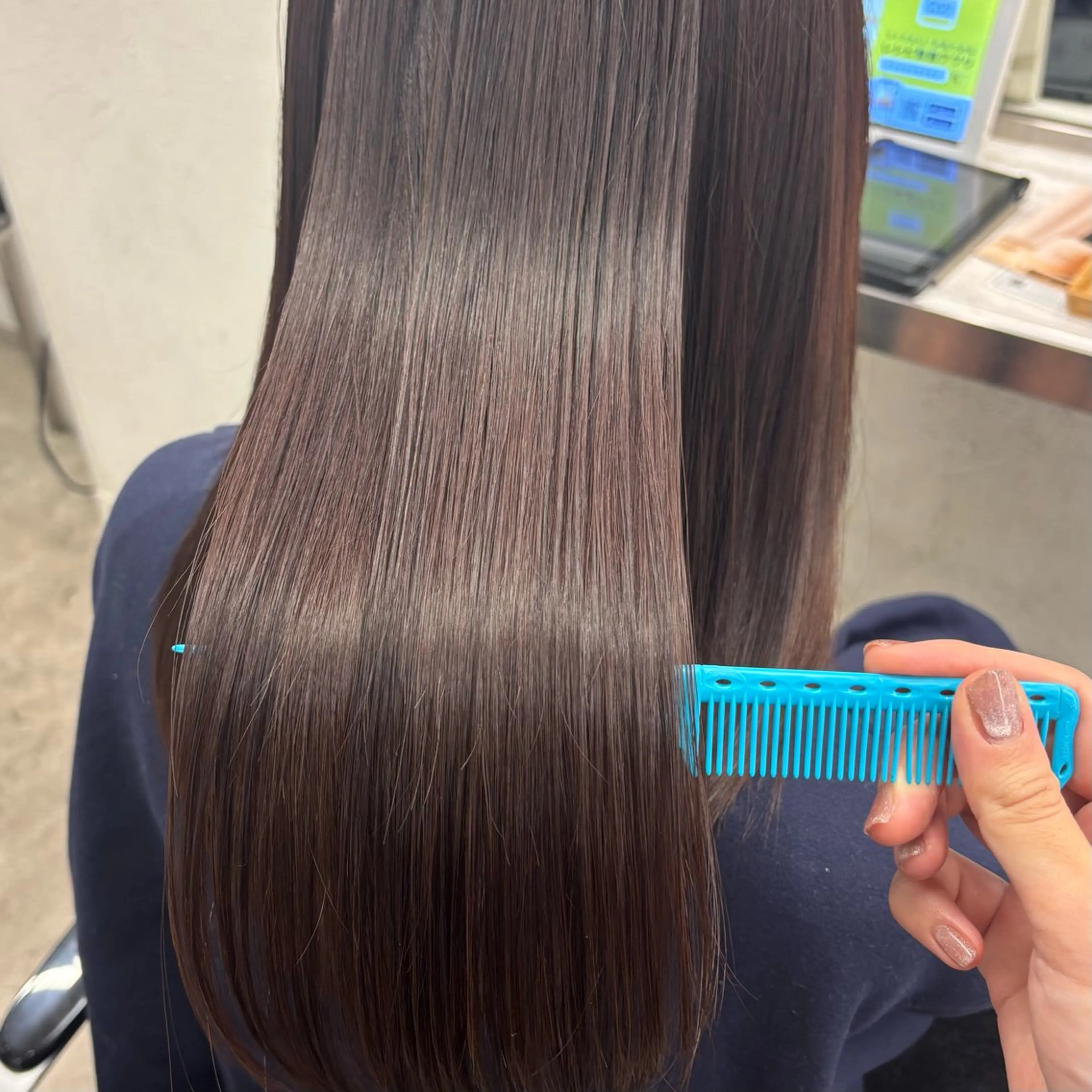 セミロング カラー カット ヘアカラー 髪質改善ストレート /暖色カラー🎀🪞のヘアスタイル