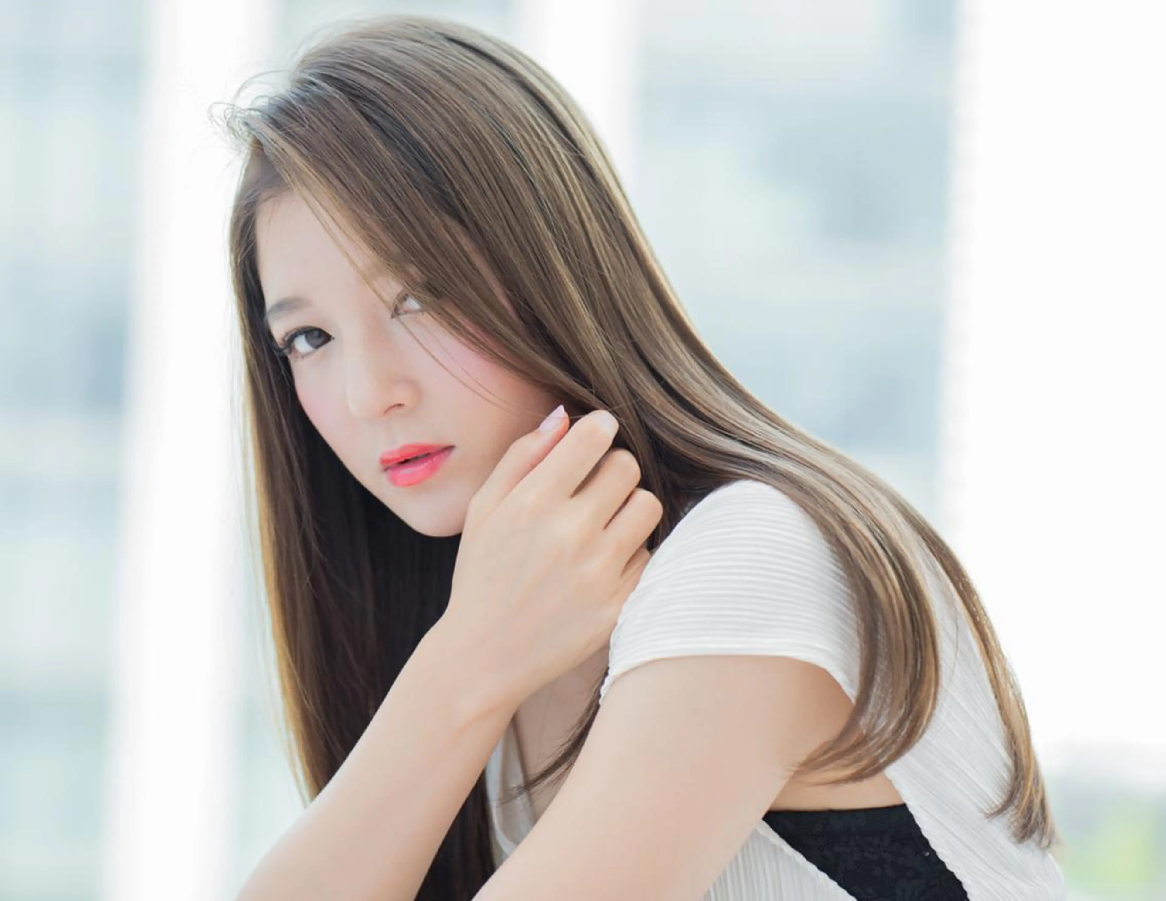 ロング ヘアカラー トリートメント U-REALM kawasakiのヘアスタイル