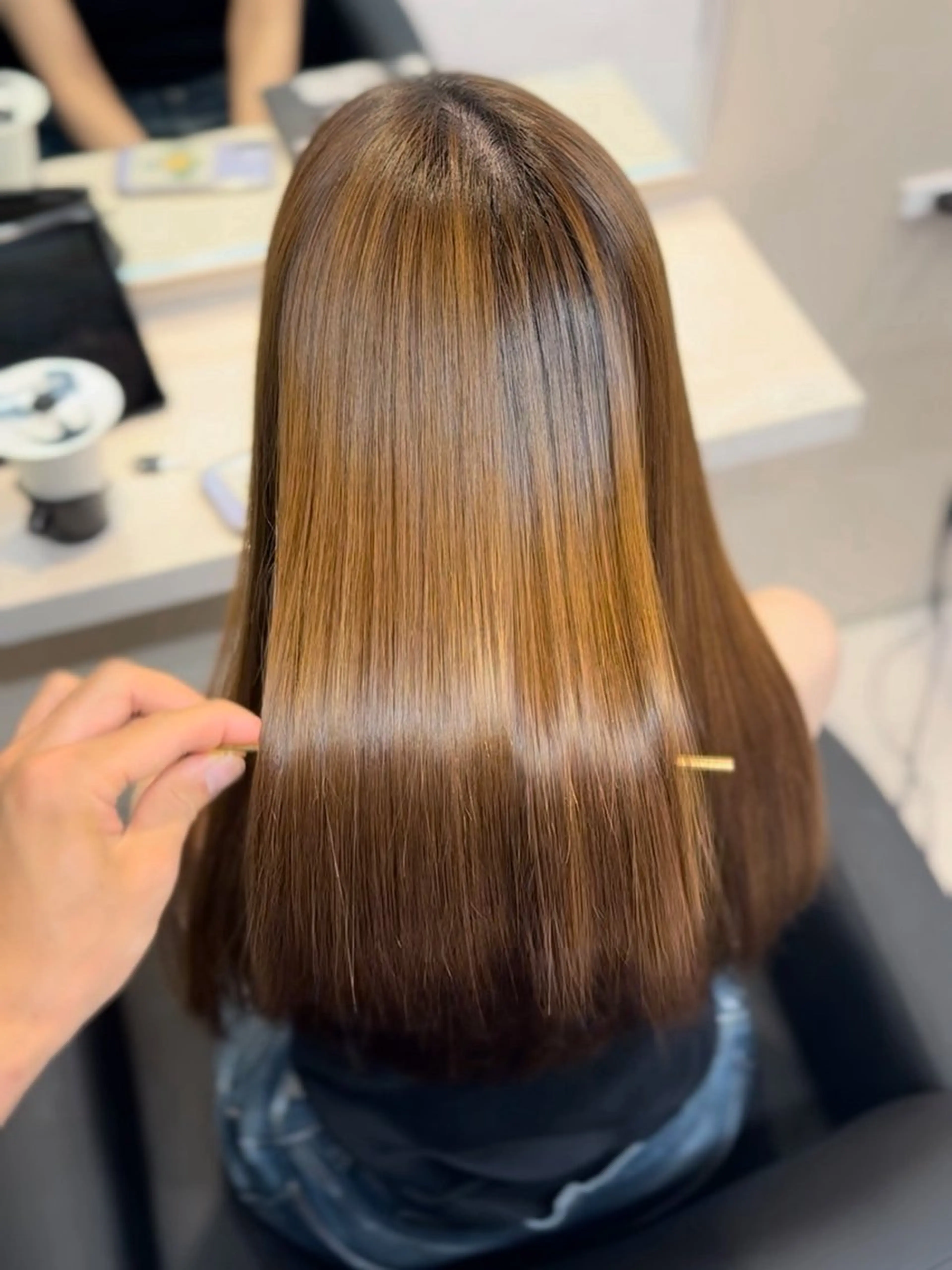 セミロング カット 縮毛矯正 i.+sapporo所属・ショート/レイヤー /札幌/小山内のヘアスタイル
