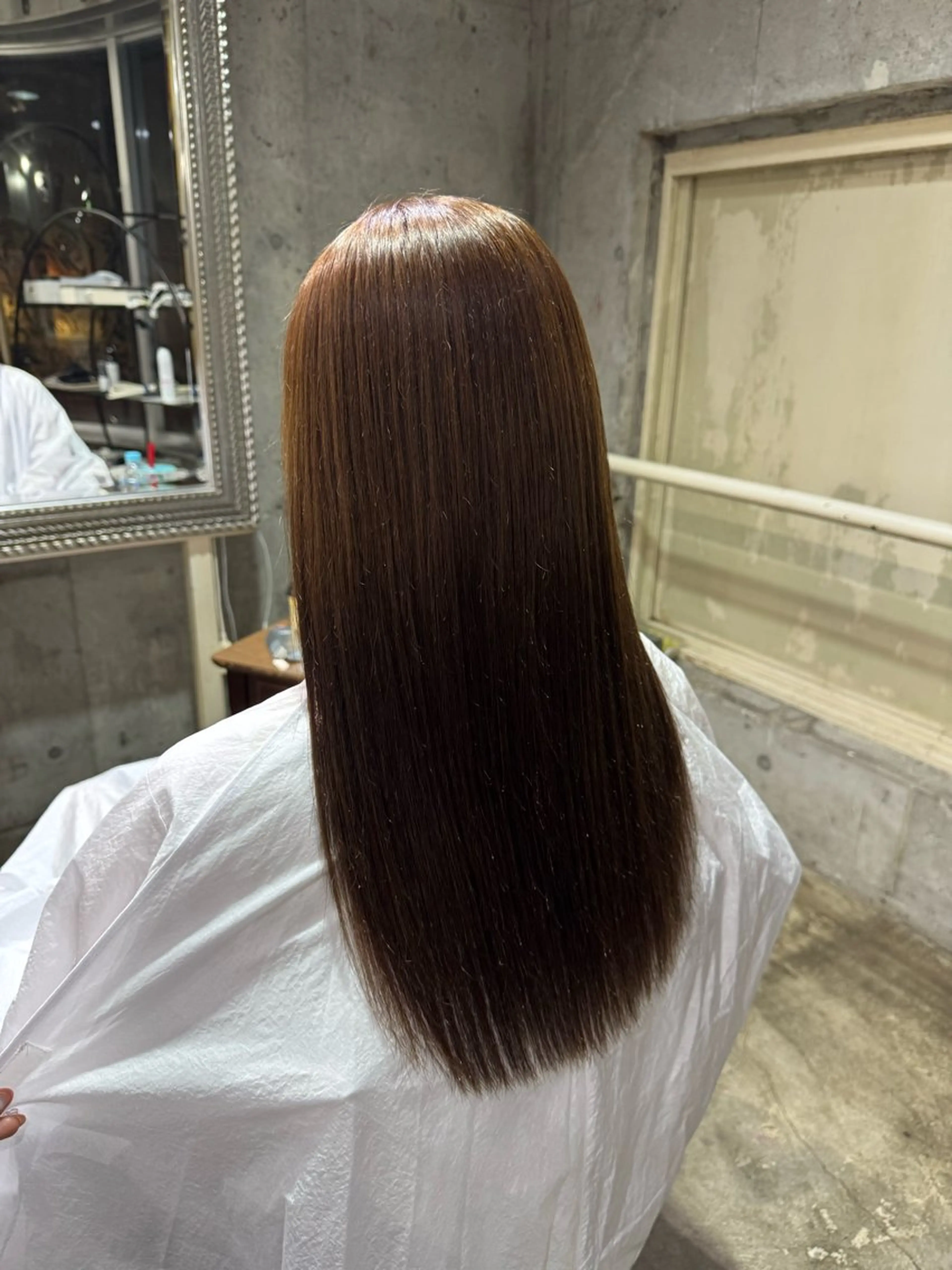 ロング カラー 縮毛矯正 艶カラー/髪質改善 🩶Yukiのヘアスタイル