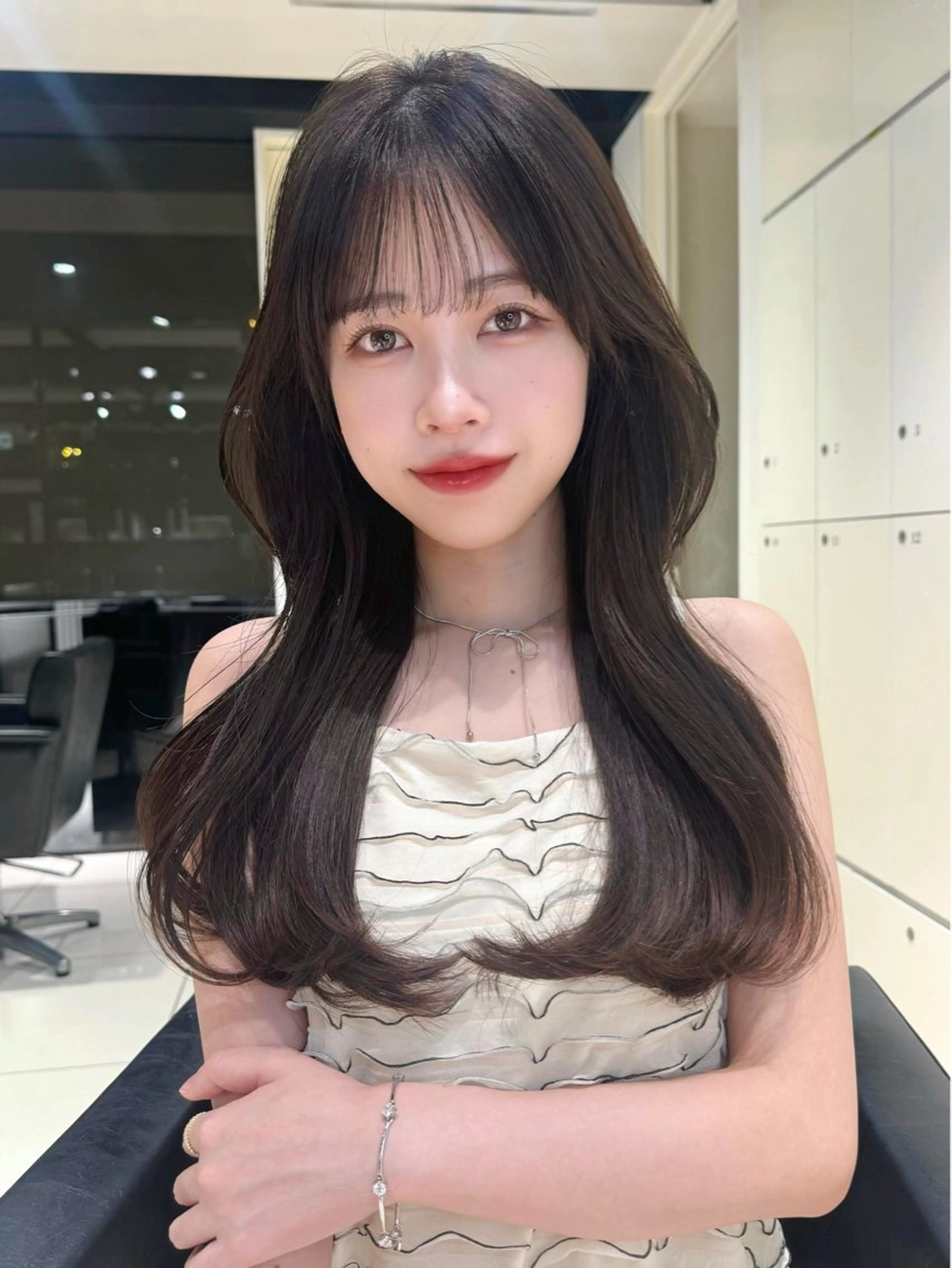 ロング カラー ヘアカラー トリートメント 盛れる韓国ヘア🩰/ 透明感カラー/華のヘアスタイル