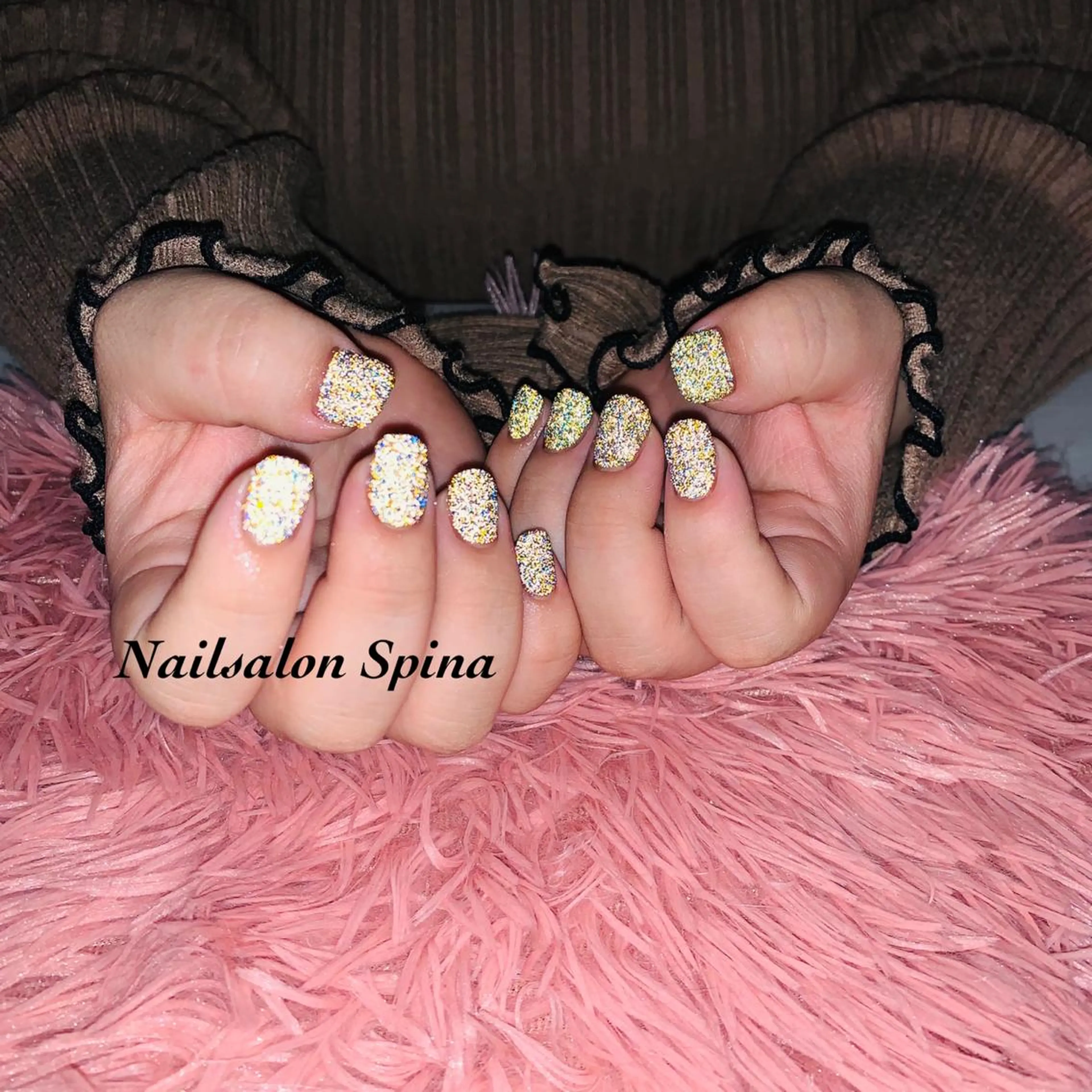 ネイル アートネイル フラッシュネイル ジェルネイル キラキラネイル ラメ(グリッター) Nailsalon Spina 琴美のネイルデザイン