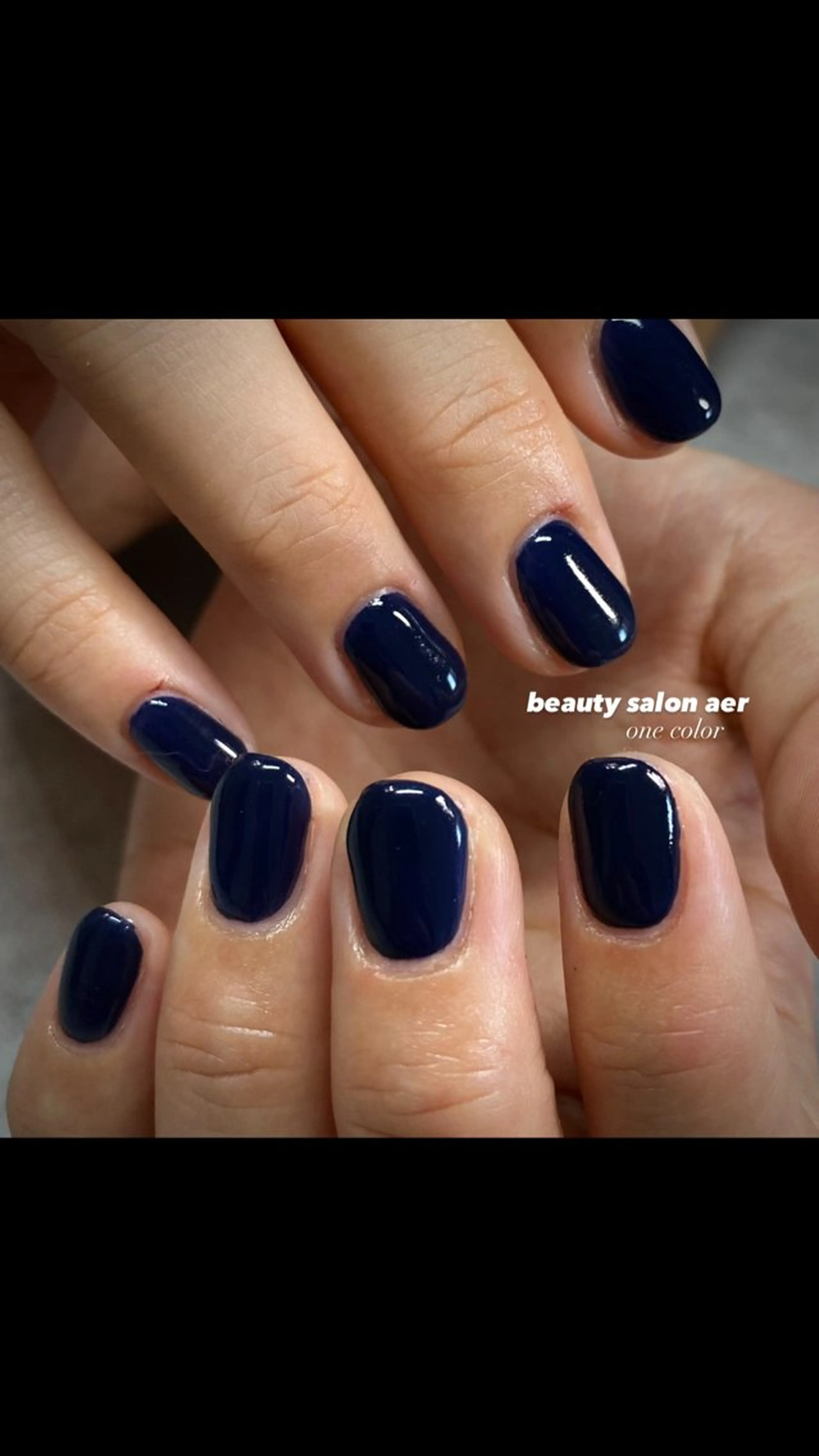 ネイル ネイビー ワンカラーネイル ハンドネイル デコパーツが得意♪ ネイル/眉毛/エステの眉毛・アイブロウイメージ