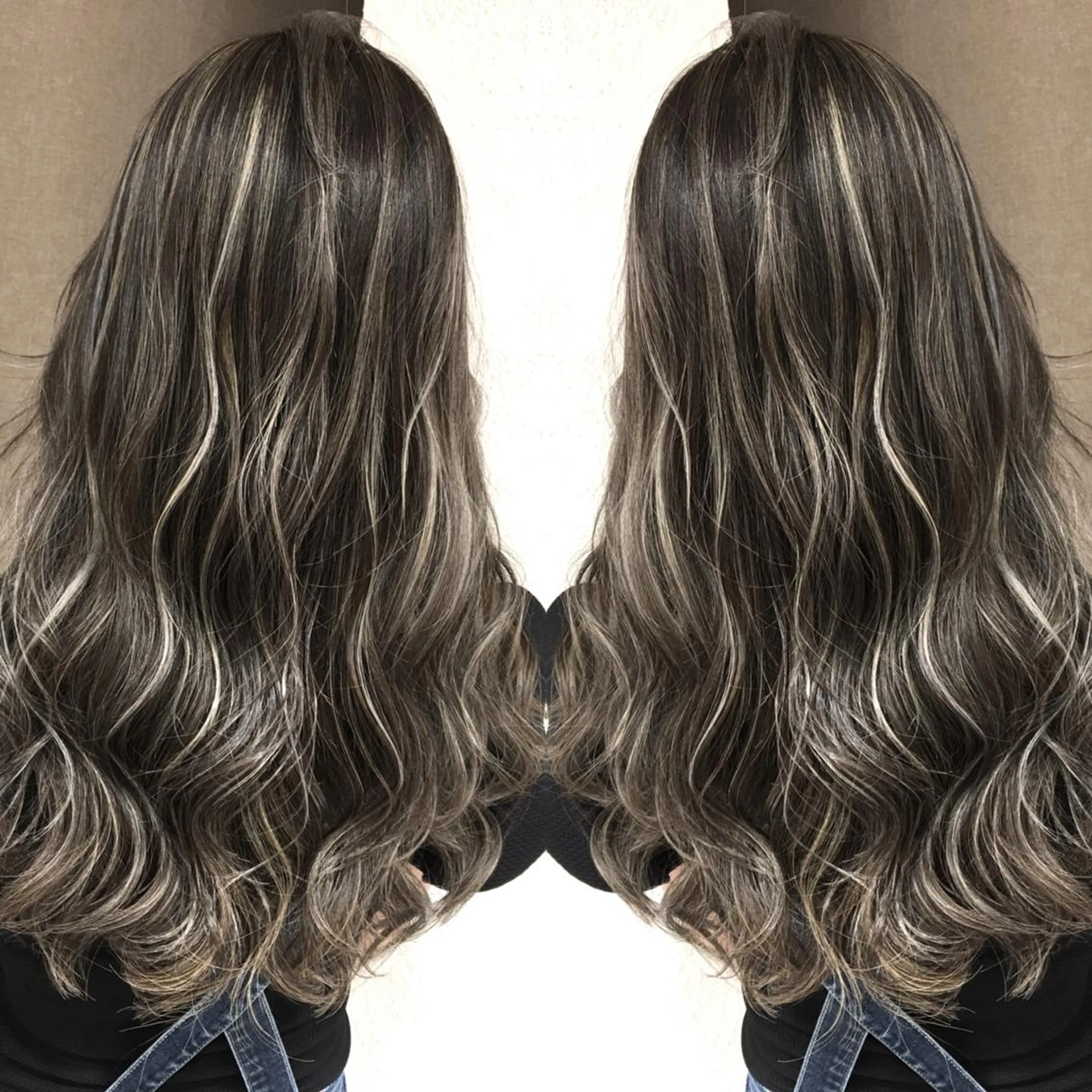 ロング カラー ハイライトカラー 3Dハイライト ハイライト ヘアカラー トリートメント 井上 一平のヘアスタイル