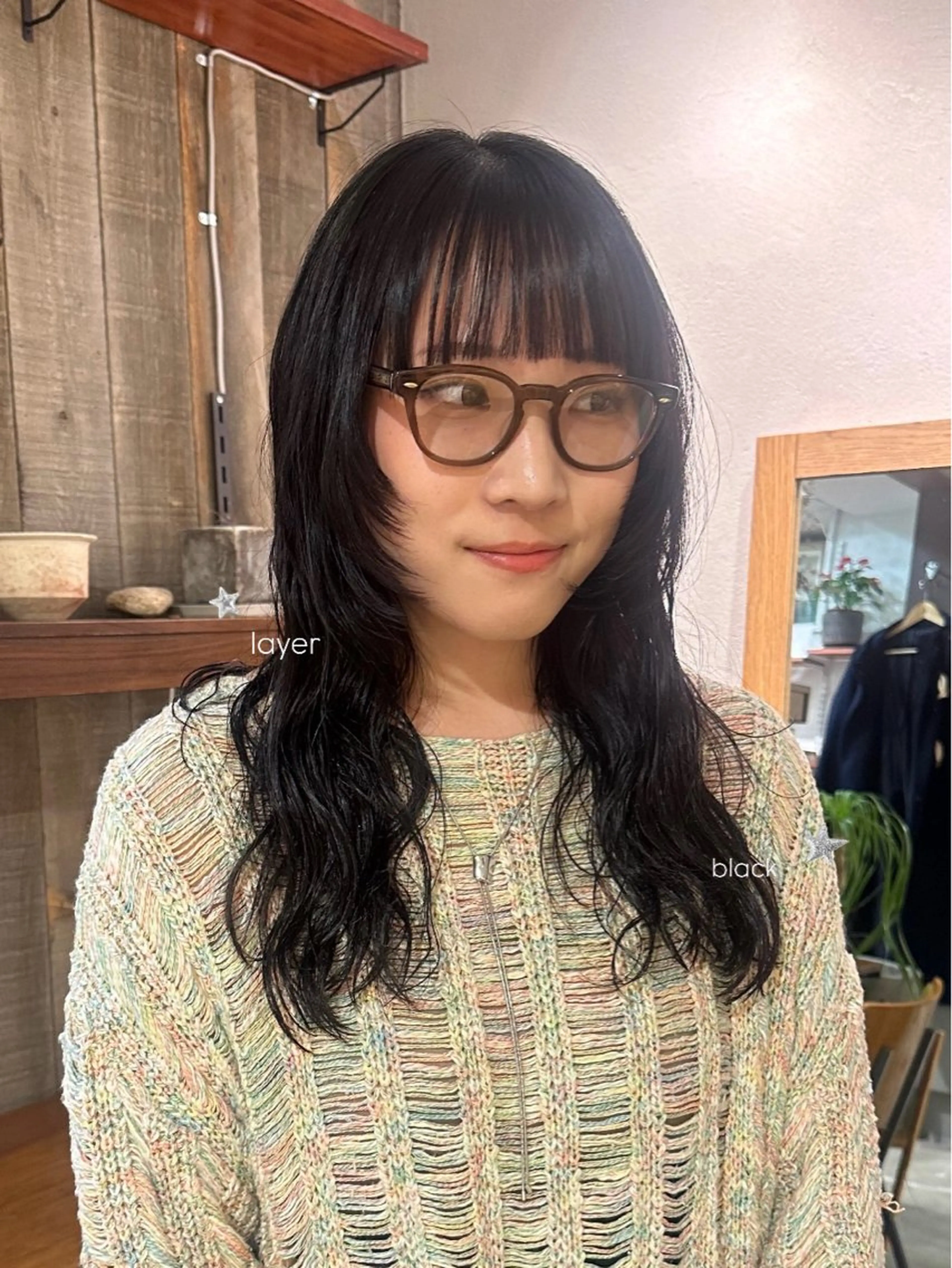 ロング カラー ヘアカラー トリートメント 暖色/レイヤーカット 🌙オノユリカのヘアスタイル