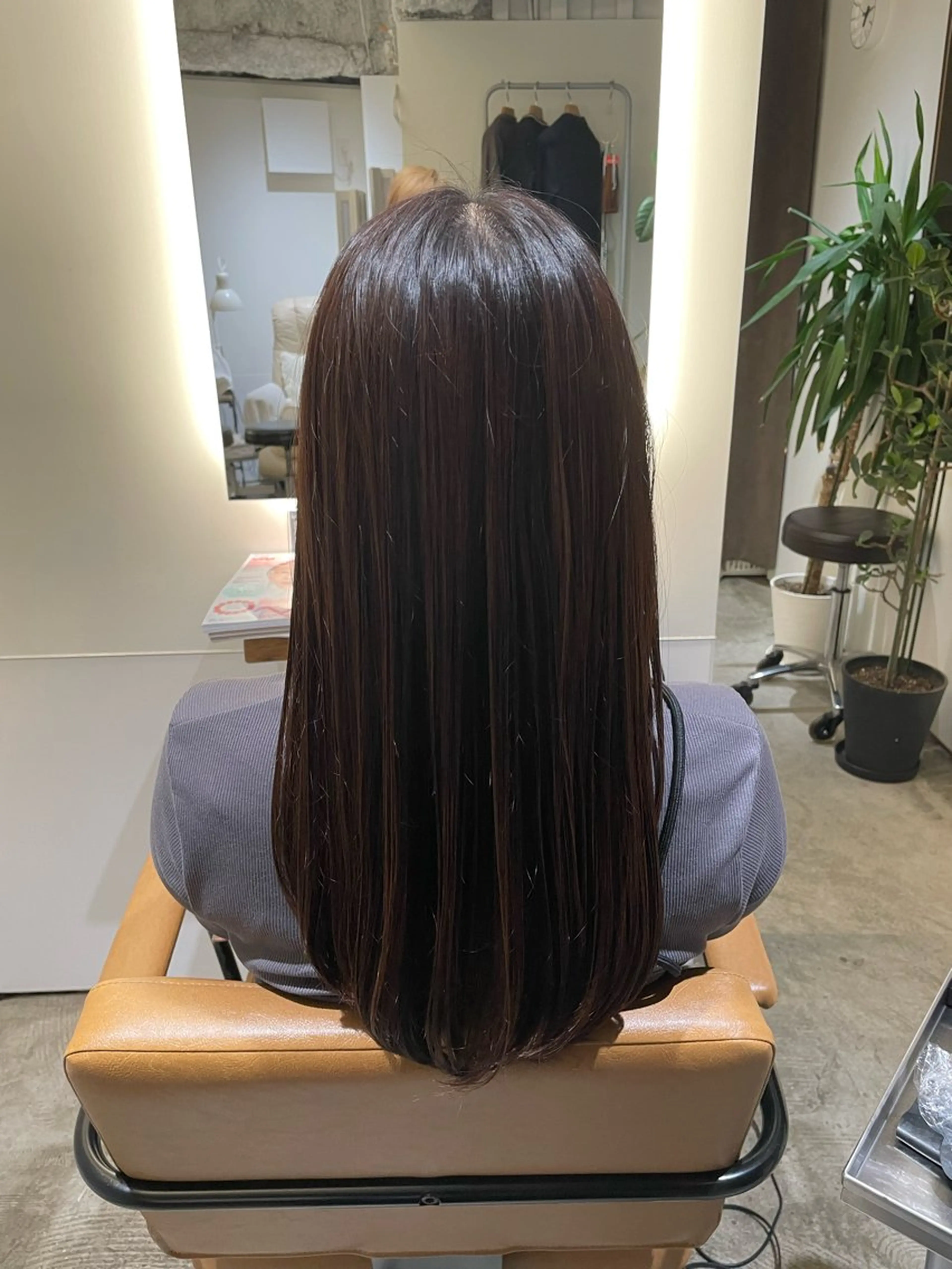 ロング カラー カット ヘアカラー トリートメント 中野渡 真利那のヘアスタイル
