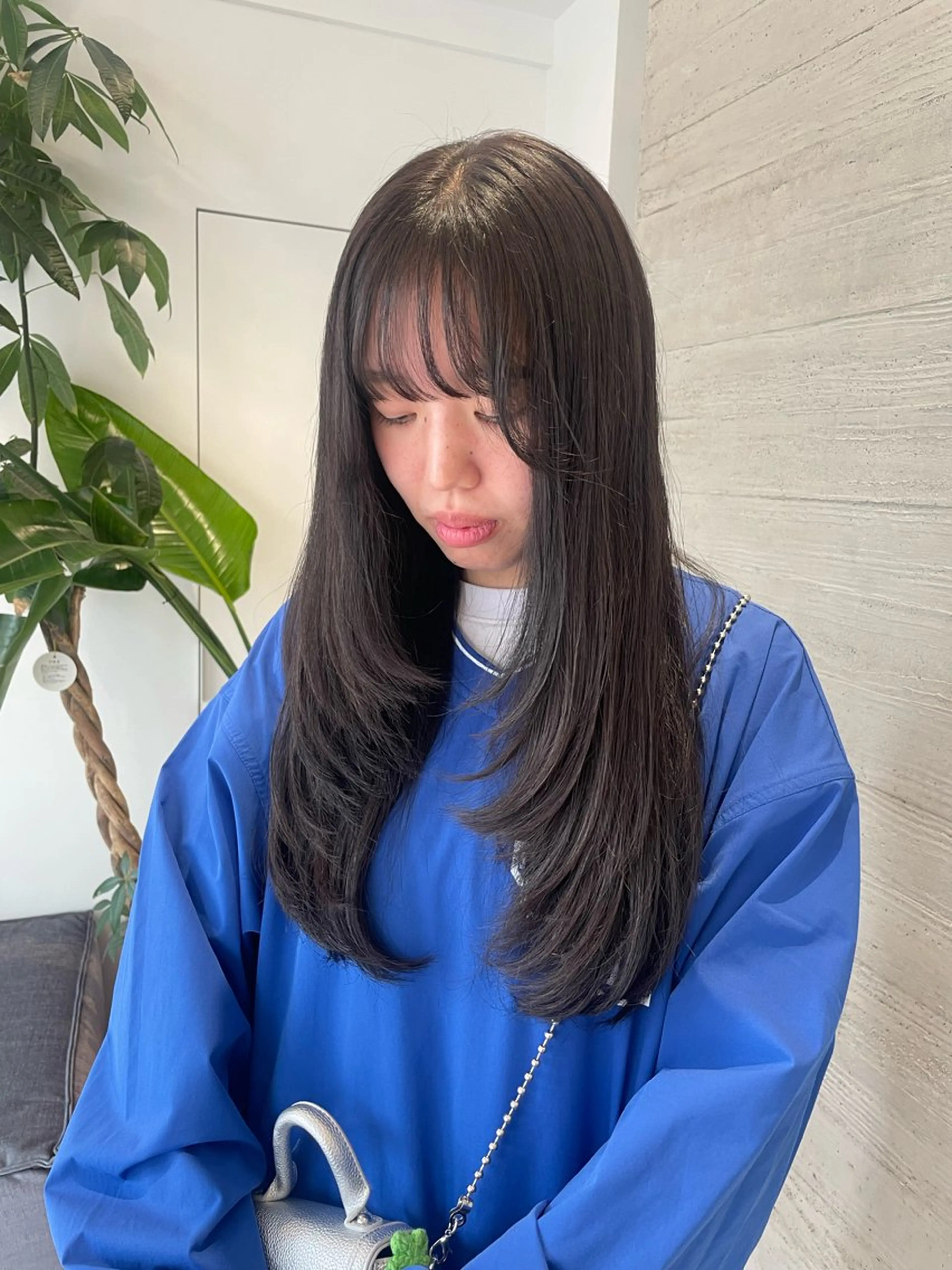 ロング 韓国風ヘア レイヤーカット カット ヘアカラー NEST by chord （ネストバイコード）所属・🤍関根 朋香🤍のヘアスタイル