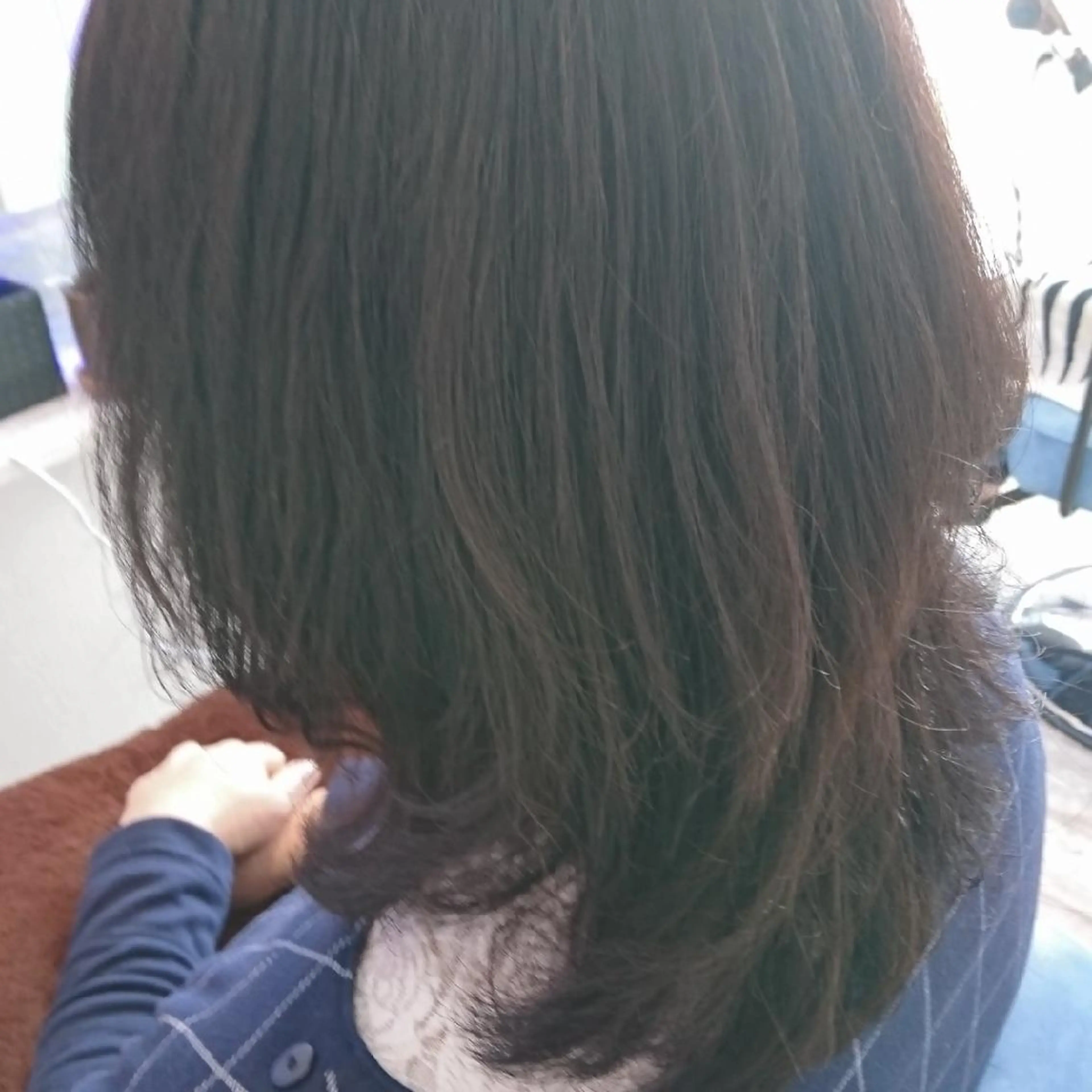 セミロング カラー パーマ セミロングパーマ デジタルパーマ 中嶌 健一のヘアスタイル