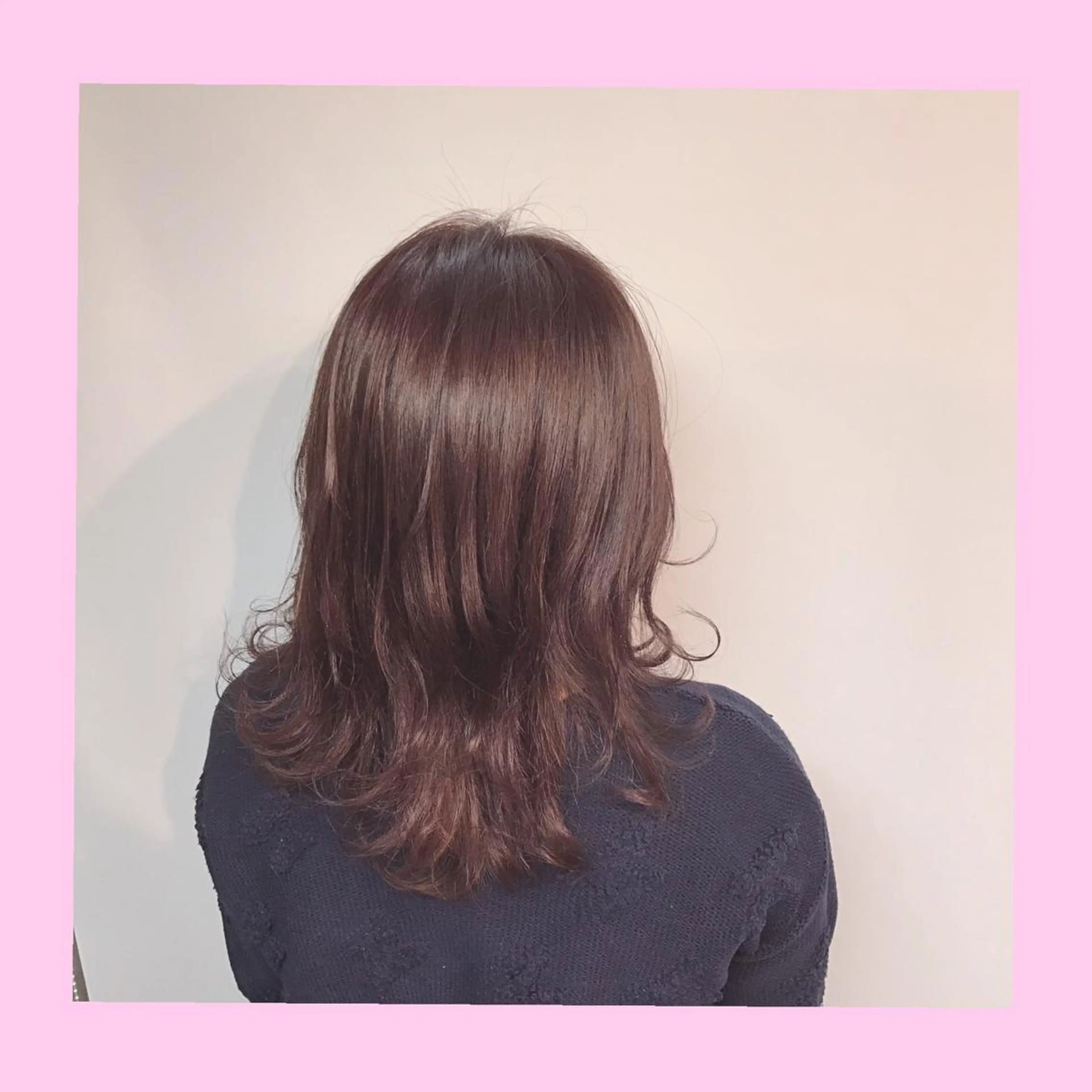 ミディアム カラー SHIN/レイヤー カット×クロスパーマのヘアスタイル