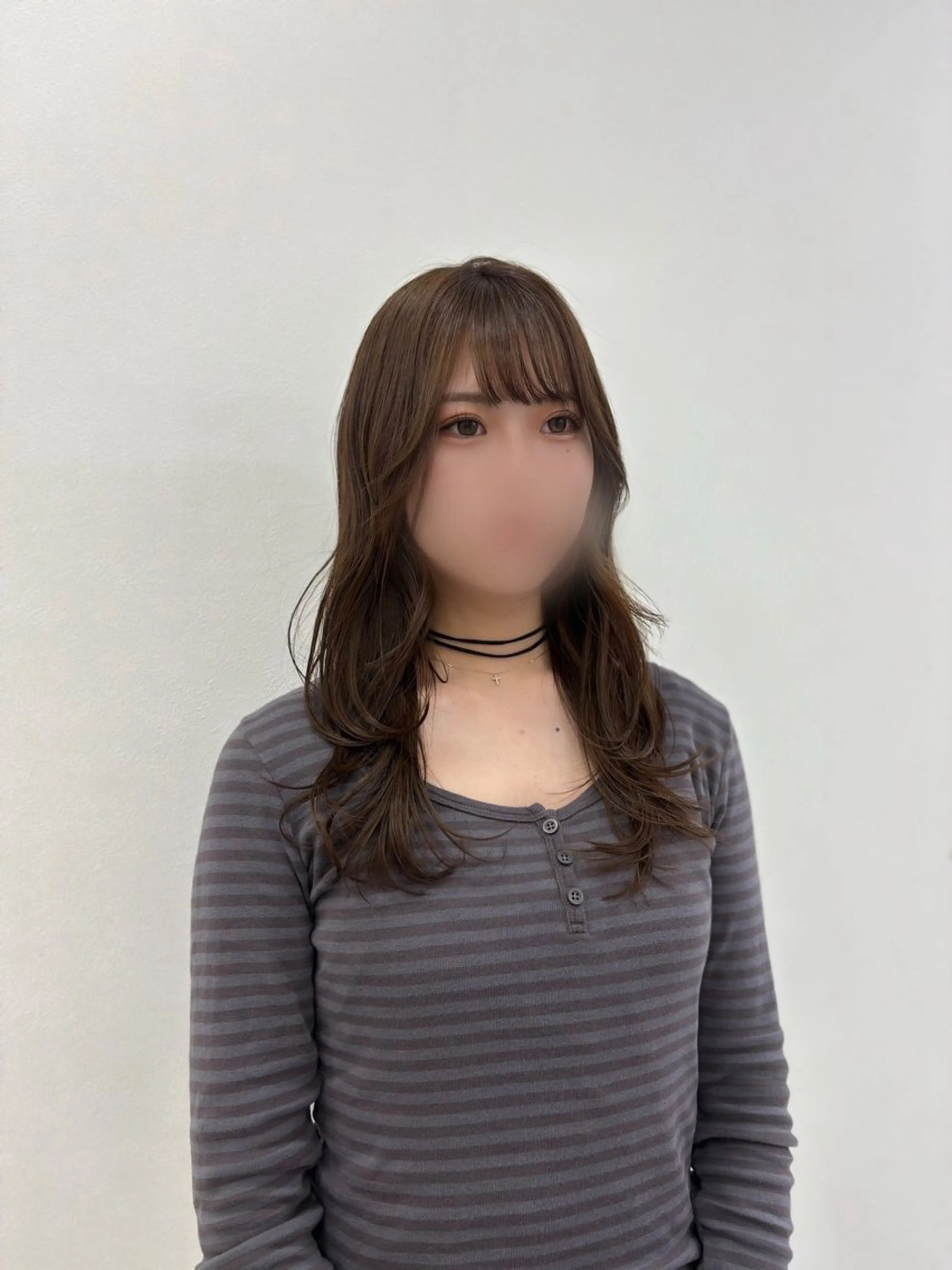 セミロング カラー 表参道ハッシュカット レイヤー/リノンのヘアスタイル