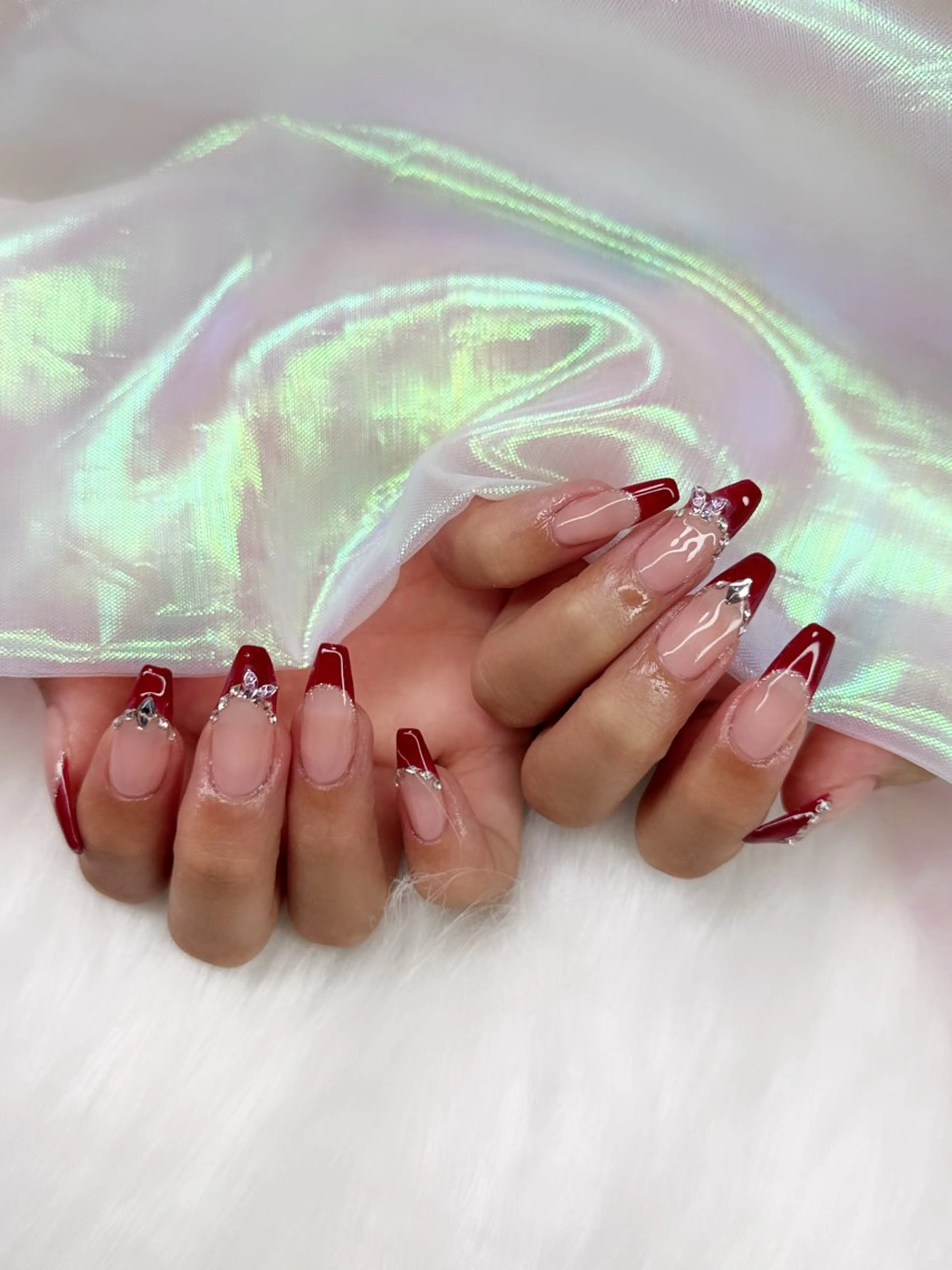 ネイル ボルドー ハンドネイル フットネイル Nail Land Pilinaのネイルデザイン
