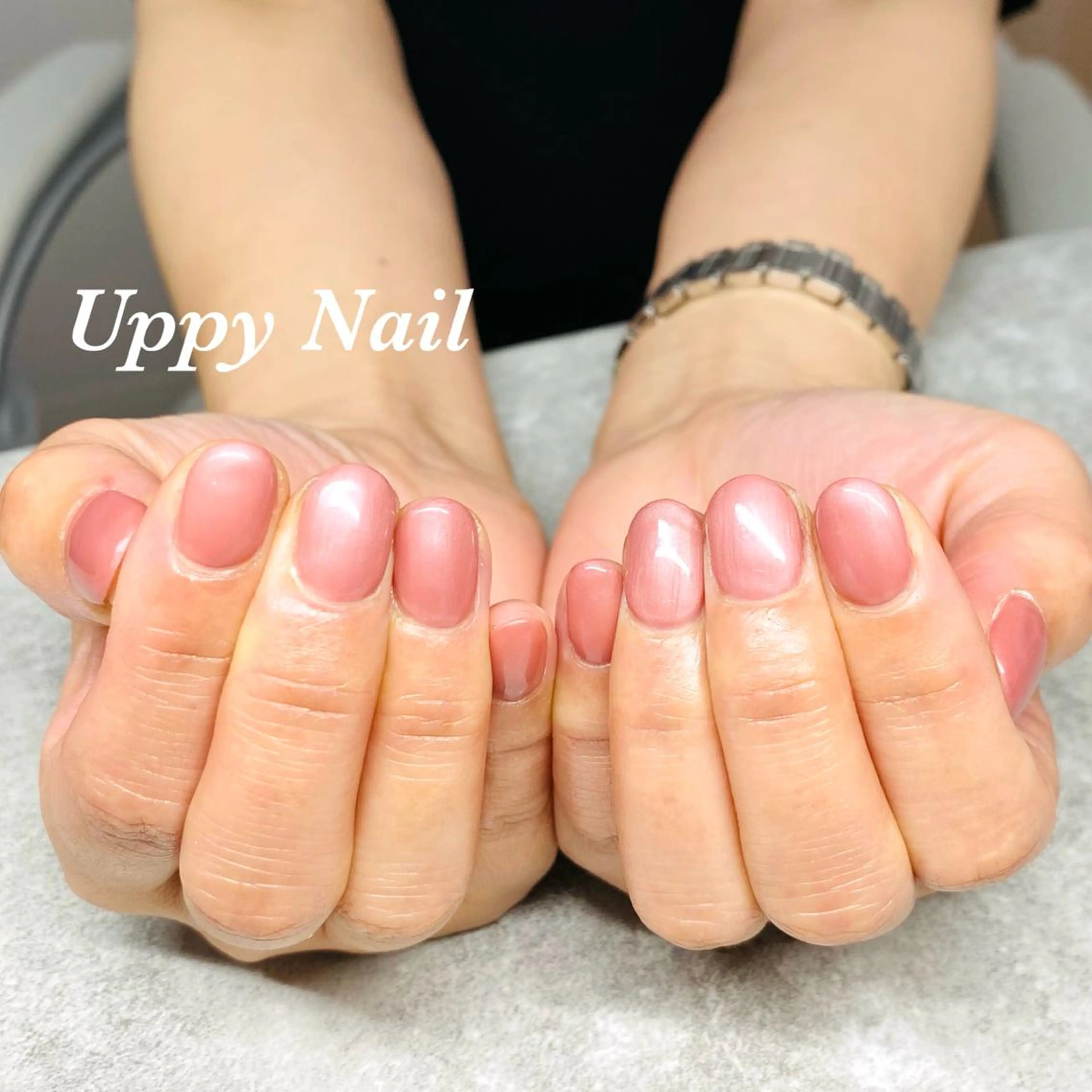 ネイル オフィスネイル ワンカラーネイル ピンク ハンドネイル Uppy Nail ukyoのネイルデザイン