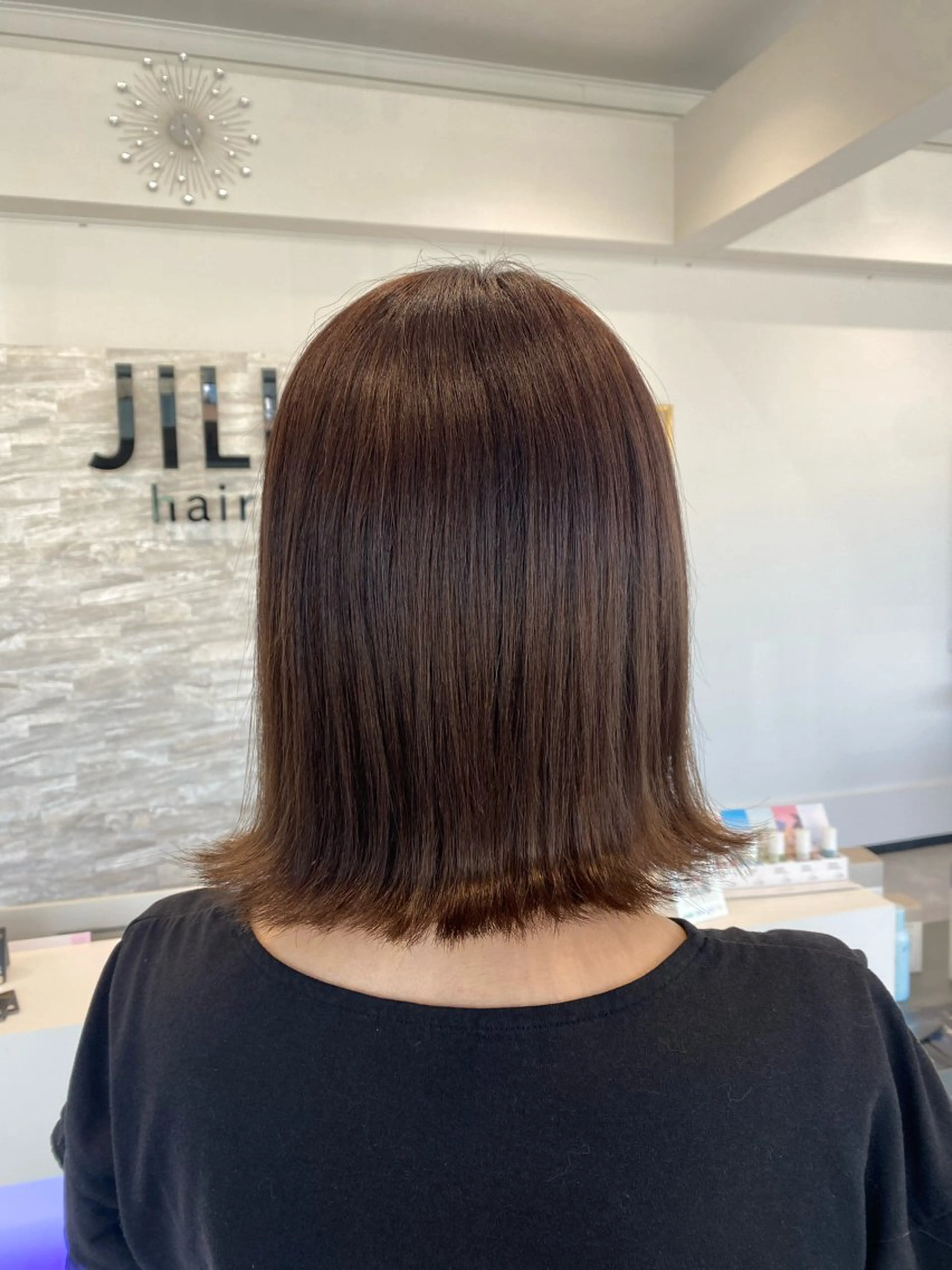 ミディアム ボブ JILL    hair所属・maki💖 暖色カラーのヘアスタイル