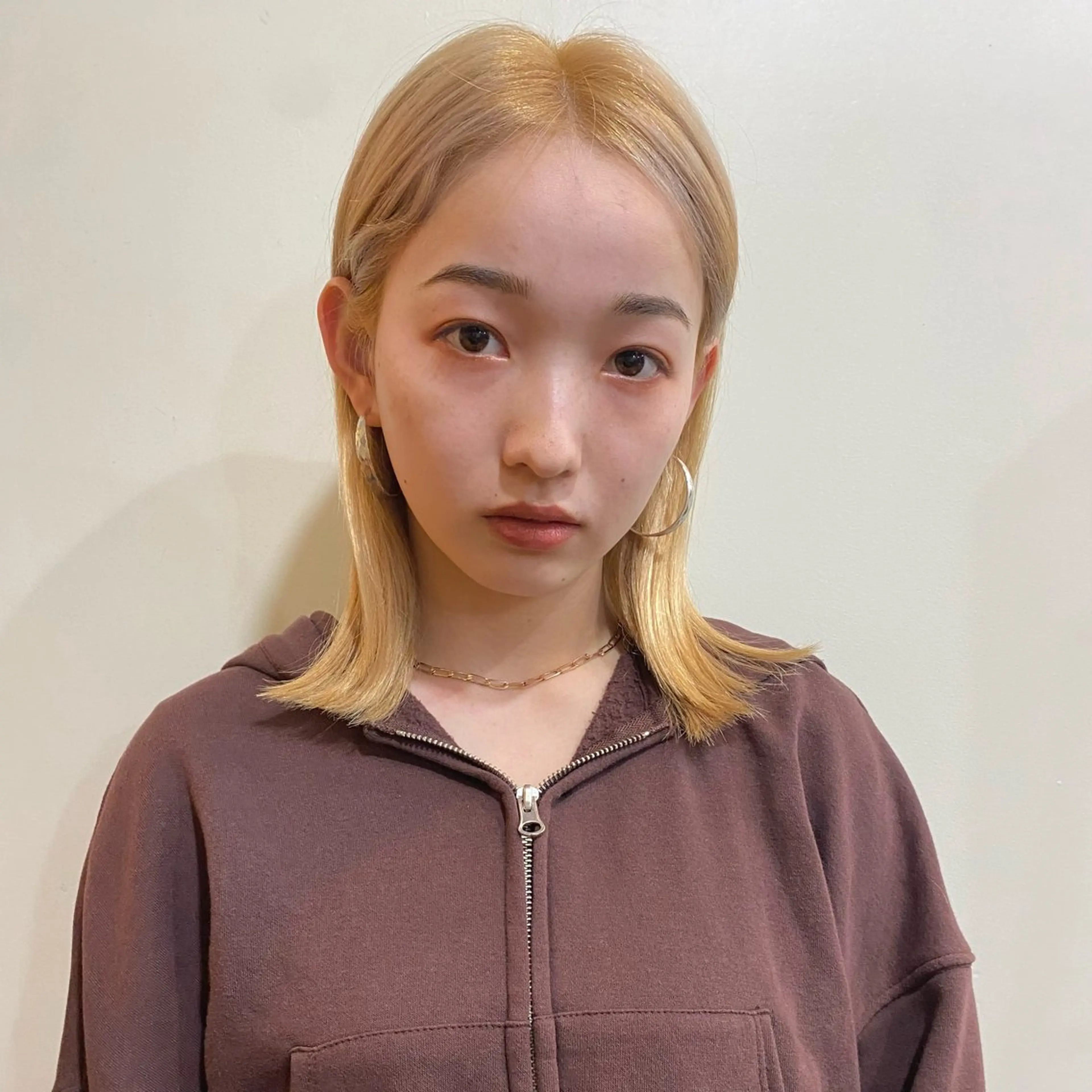 ミディアム カラー ヘアカラー Lilu しずくのヘアスタイル