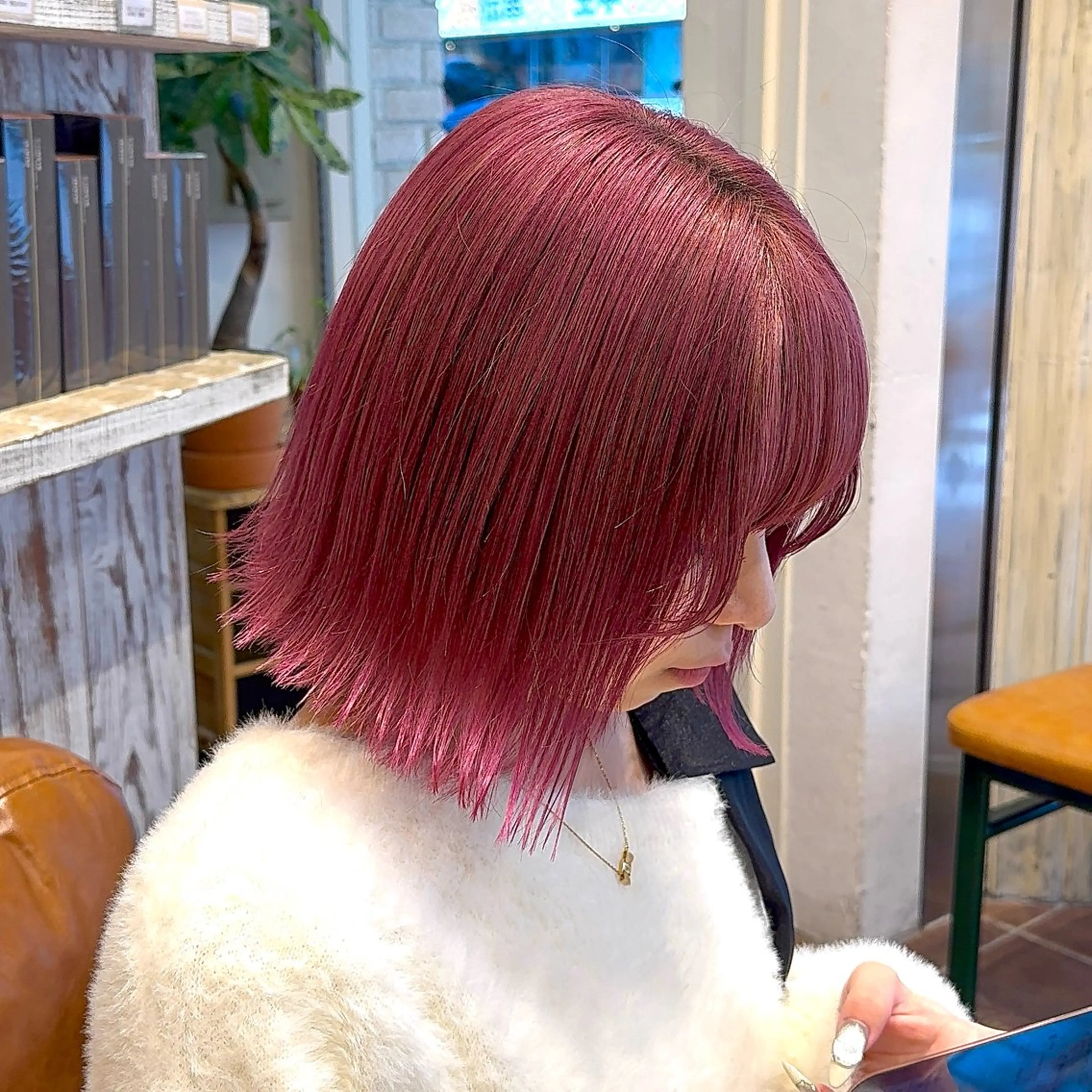 ミディアム カラー 横浜|韓国レイヤー| 暖色カラー|まなとのヘアスタイル