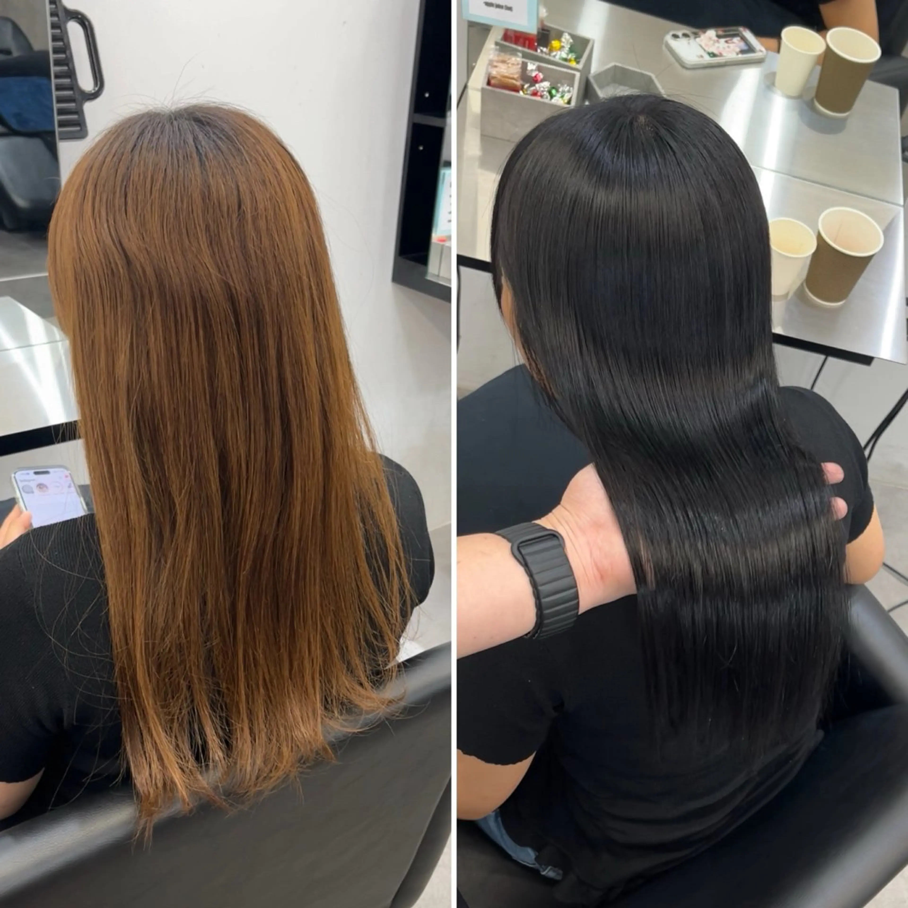 ロング カット ヘアカラー 縮毛矯正 トリートメント 【髪質改善】縮毛矯正 /core梅田/西尾のヘアスタイル