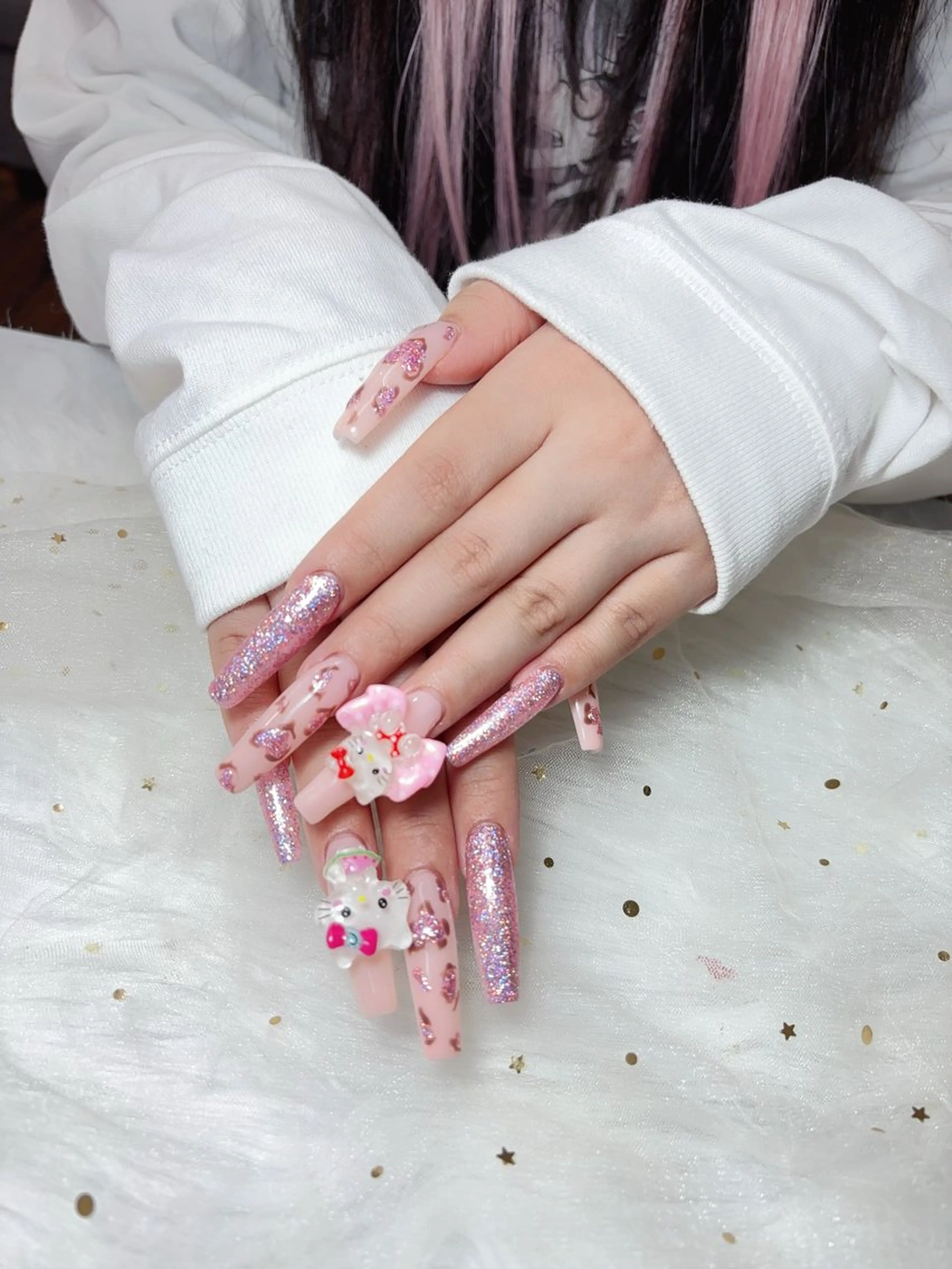 ネイル ハート 韓国ネイル 夏ネイル ワンホンネイル ハンドネイル Melody Nail所属・Melody  3D/スカルプ専門店のネイルデザイン