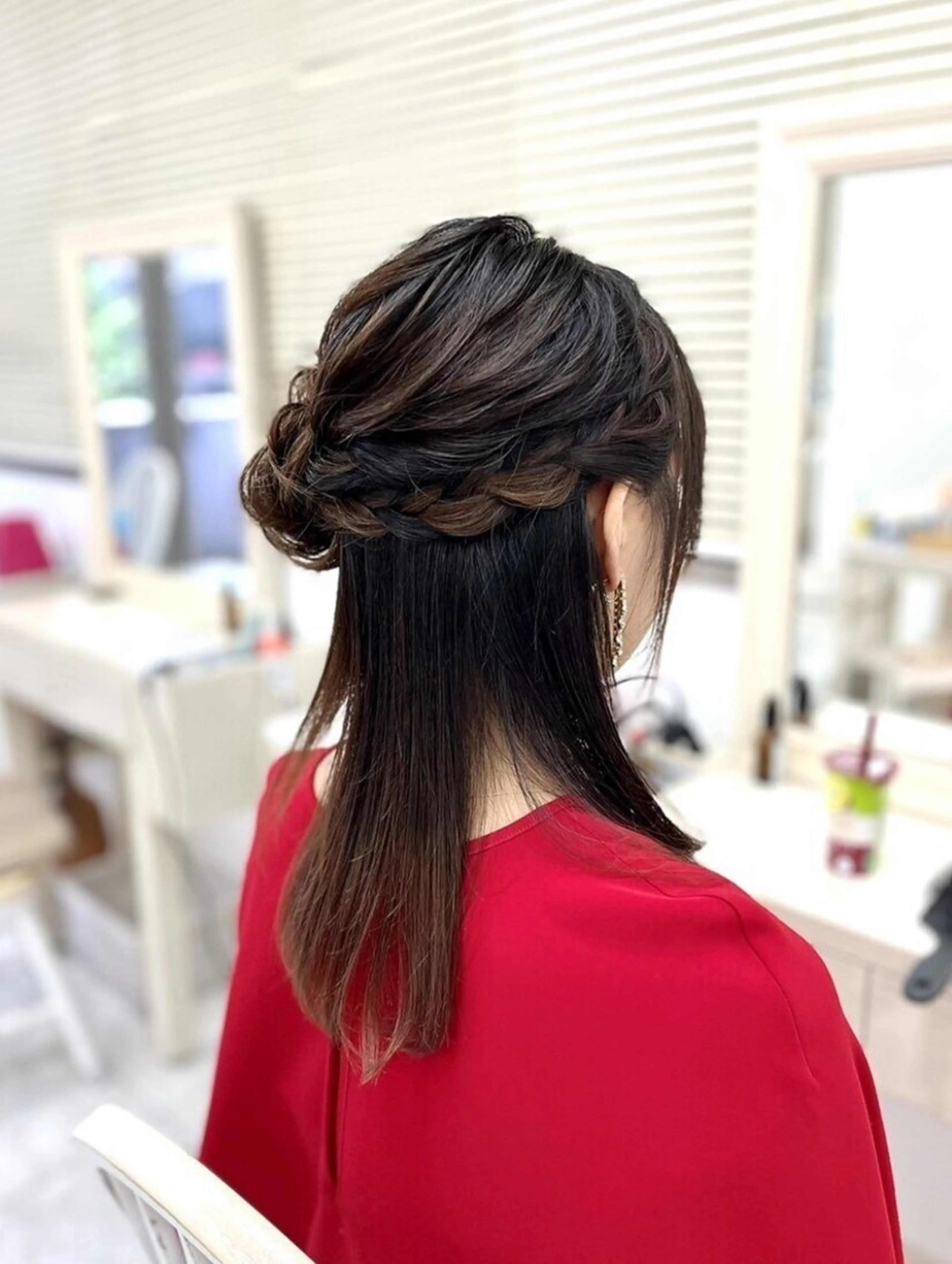 ヘアアレンジ ハーフアップ ヘアセット 似合わせヘアメイク 💐オダギリチアキのヘアスタイル