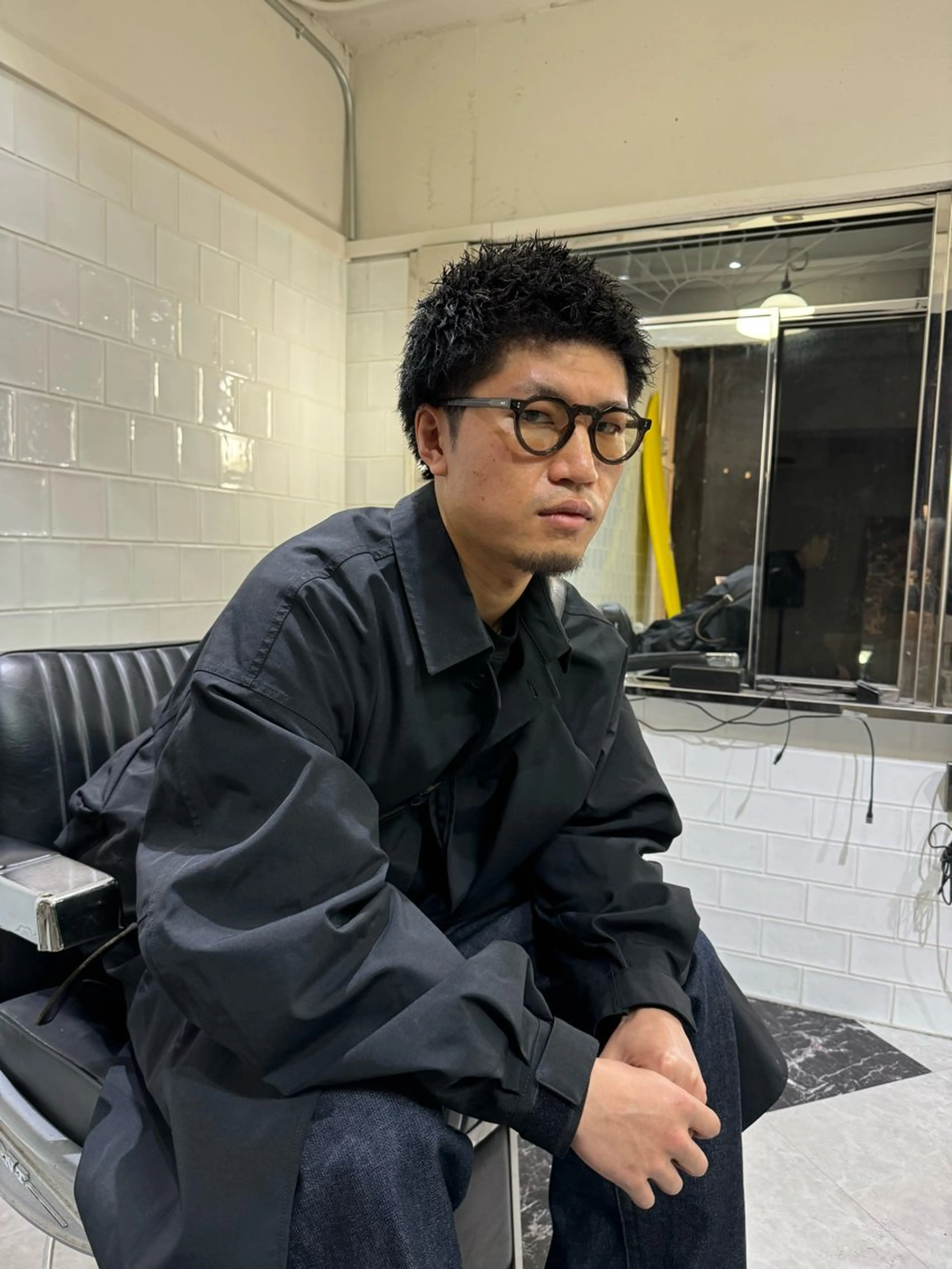 ショート パーマ Mericanbarbershop fuk所属・山田 勝士のヘアスタイル