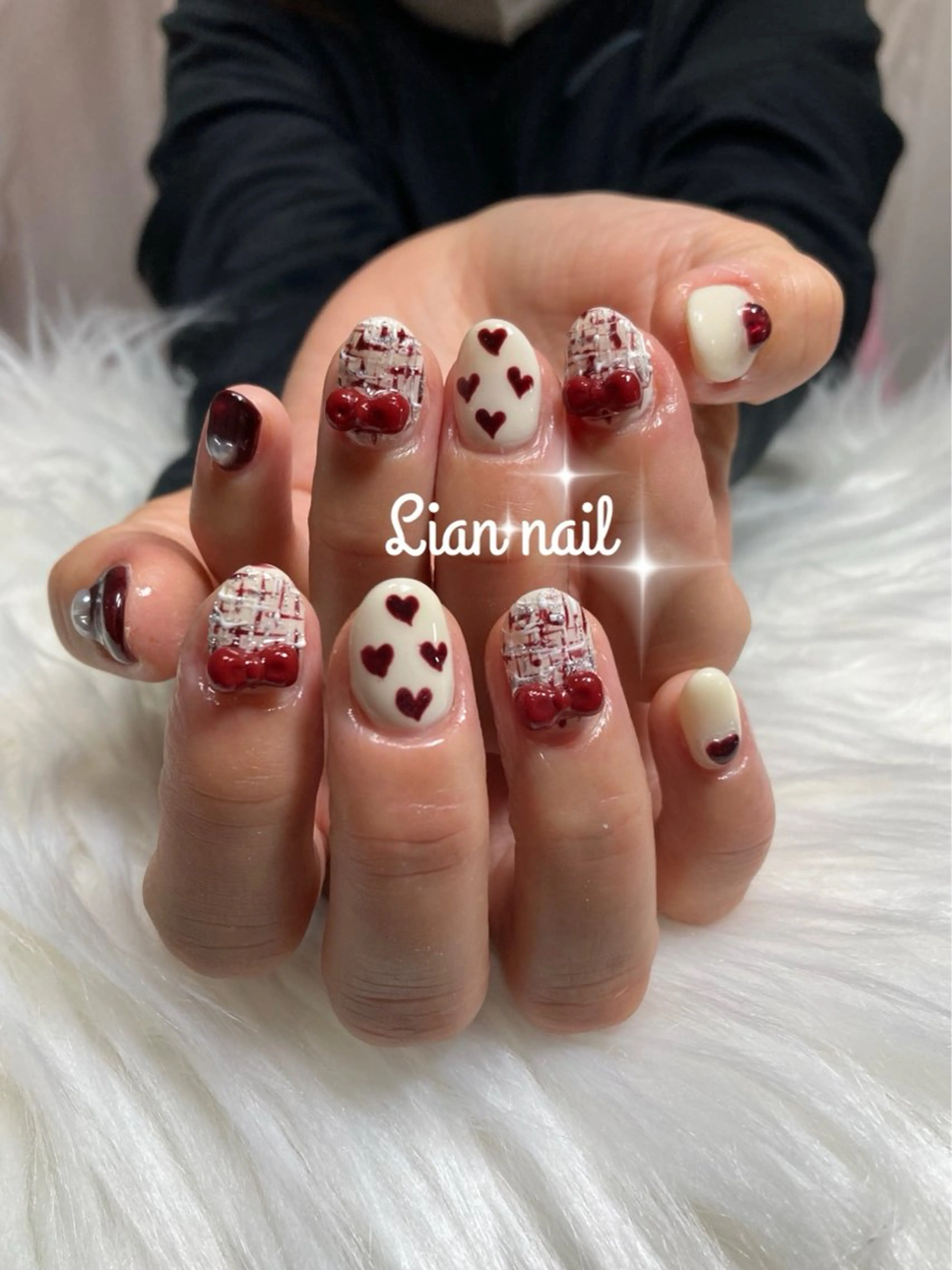 ネイル ハート Lianネイル 寛子Lianのネイルデザイン
