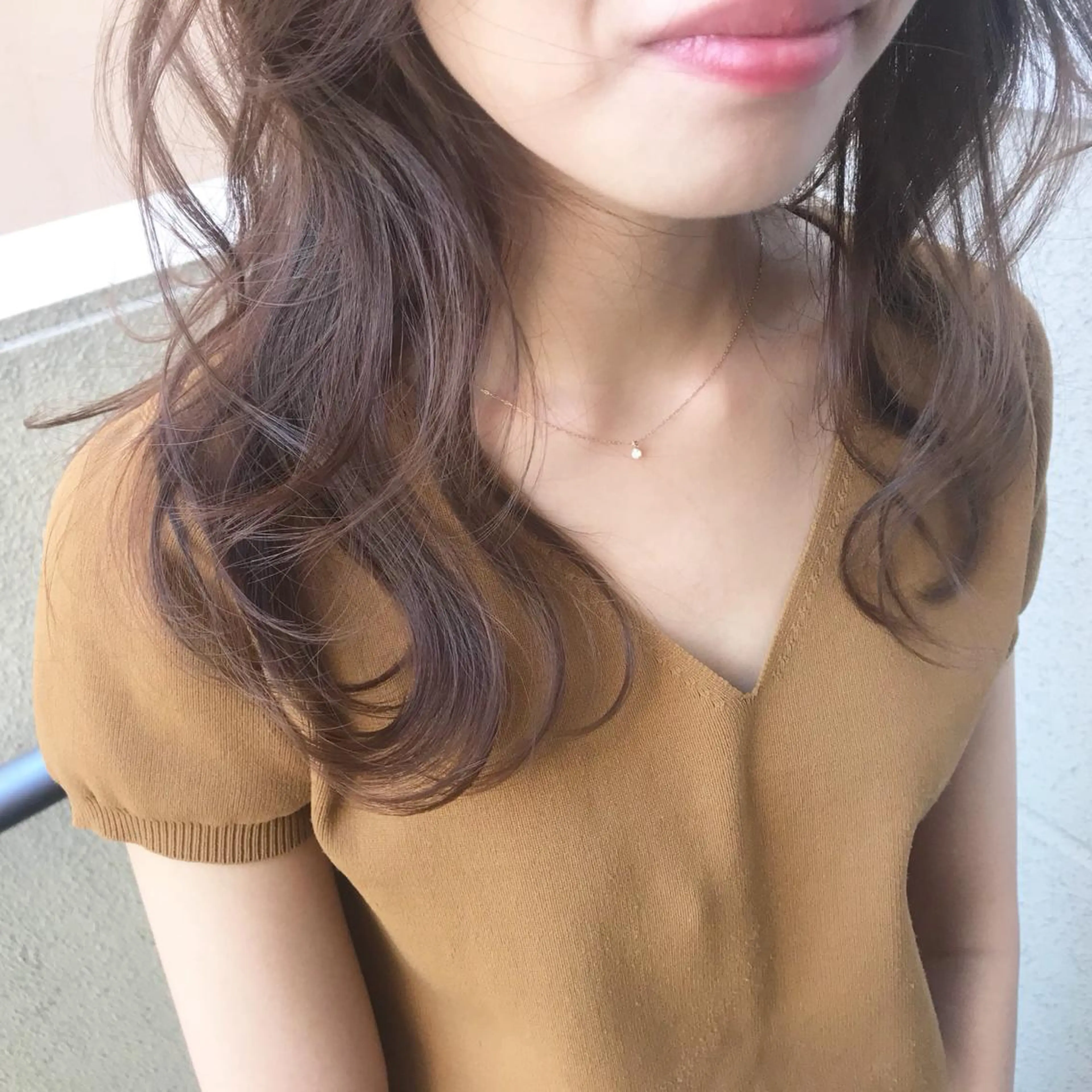セミロング カラー 小野 かなこのヘアスタイル