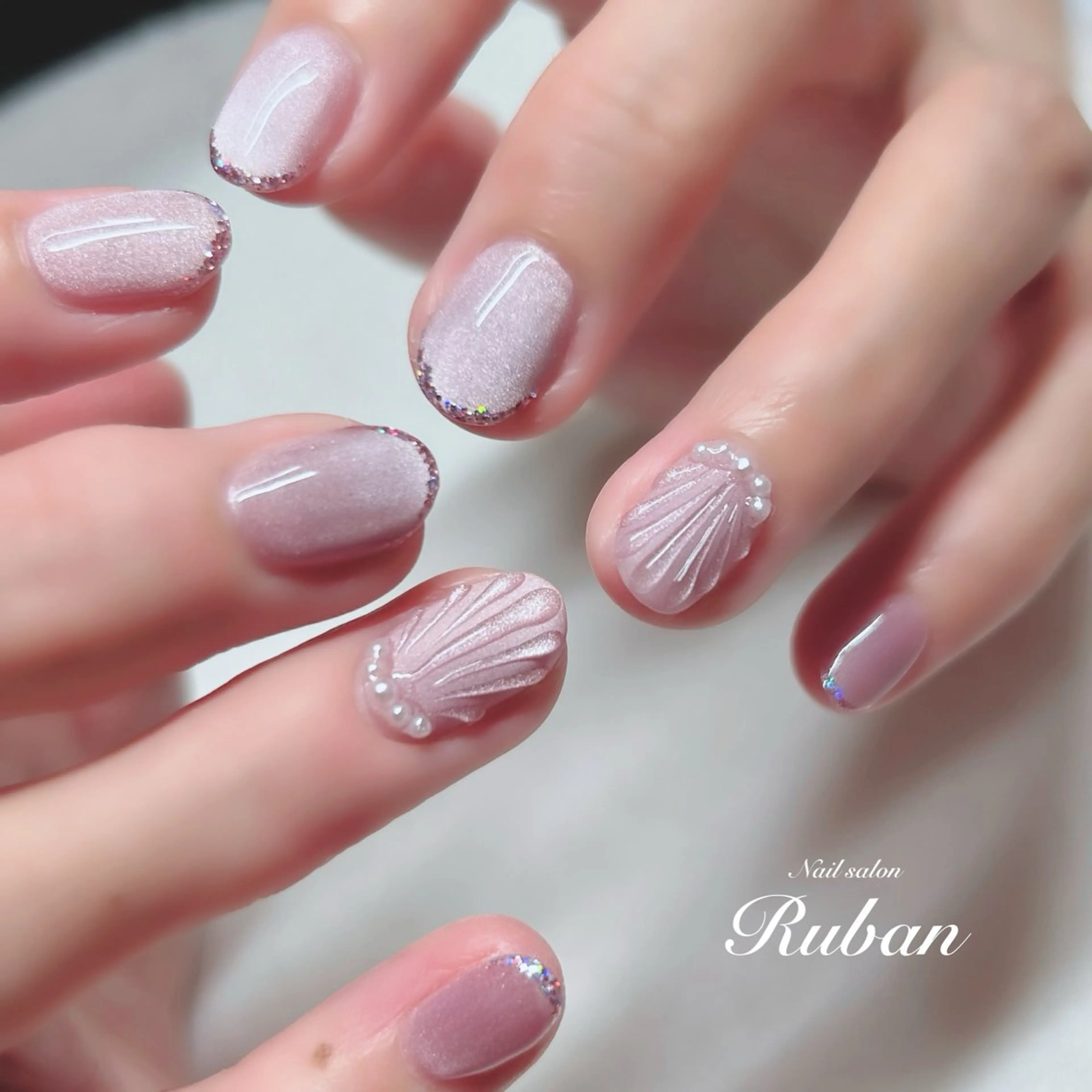 ネイル フレンチネイル マグネットネイル Nail salon Ruban所属・Nail salon Rubanのネイルデザイン