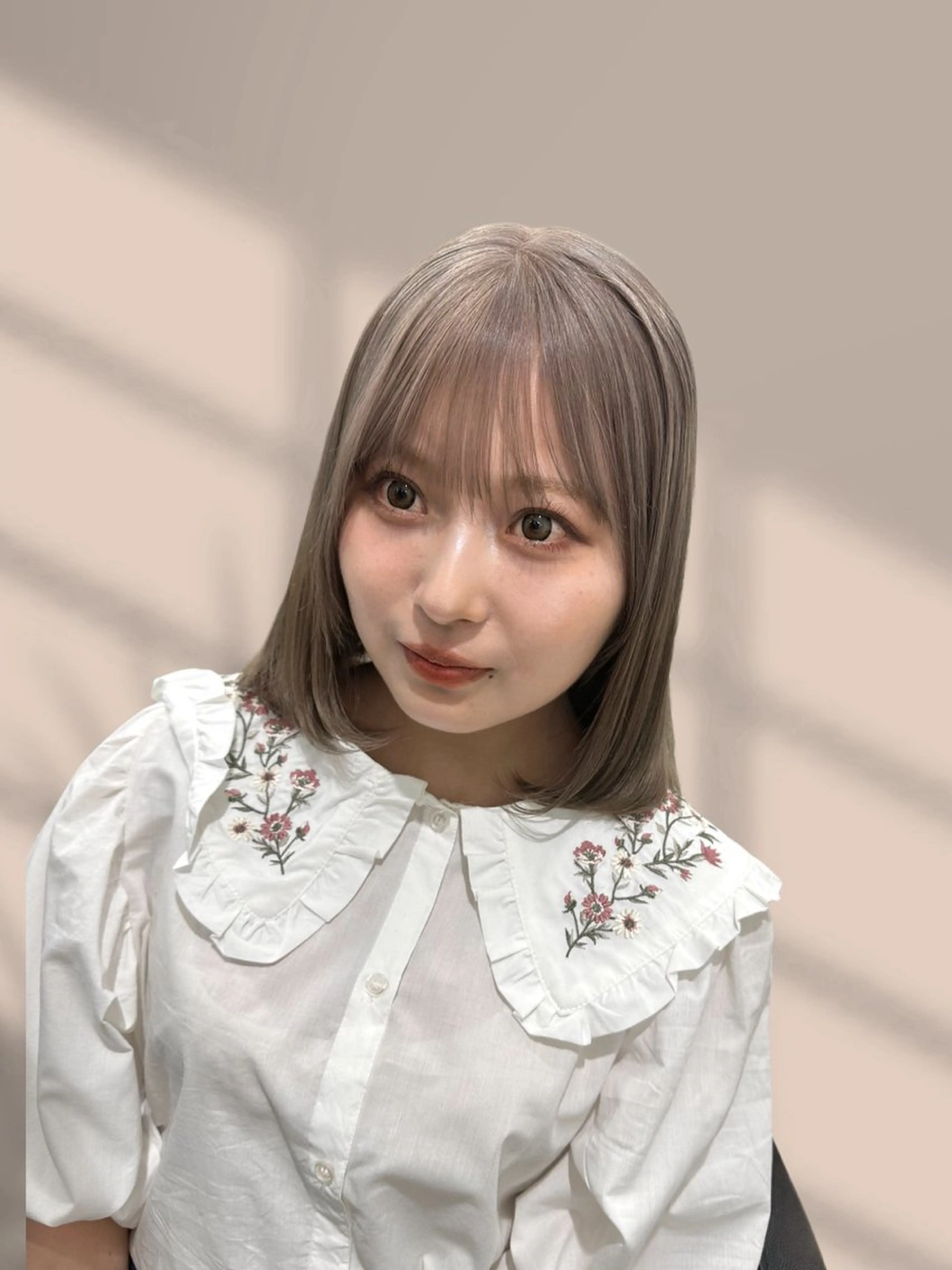 ミディアム カラー ヘアカラー トリートメント ヘアセット くすみミルクティー／ ブラウン🪡TOWAのヘアスタイル